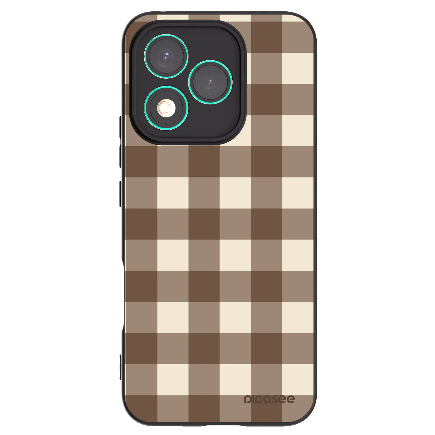 Picasee fekete szilikon tok az alábbi mobiltelefonokra Honor 400 Lite 5G - Brown grid