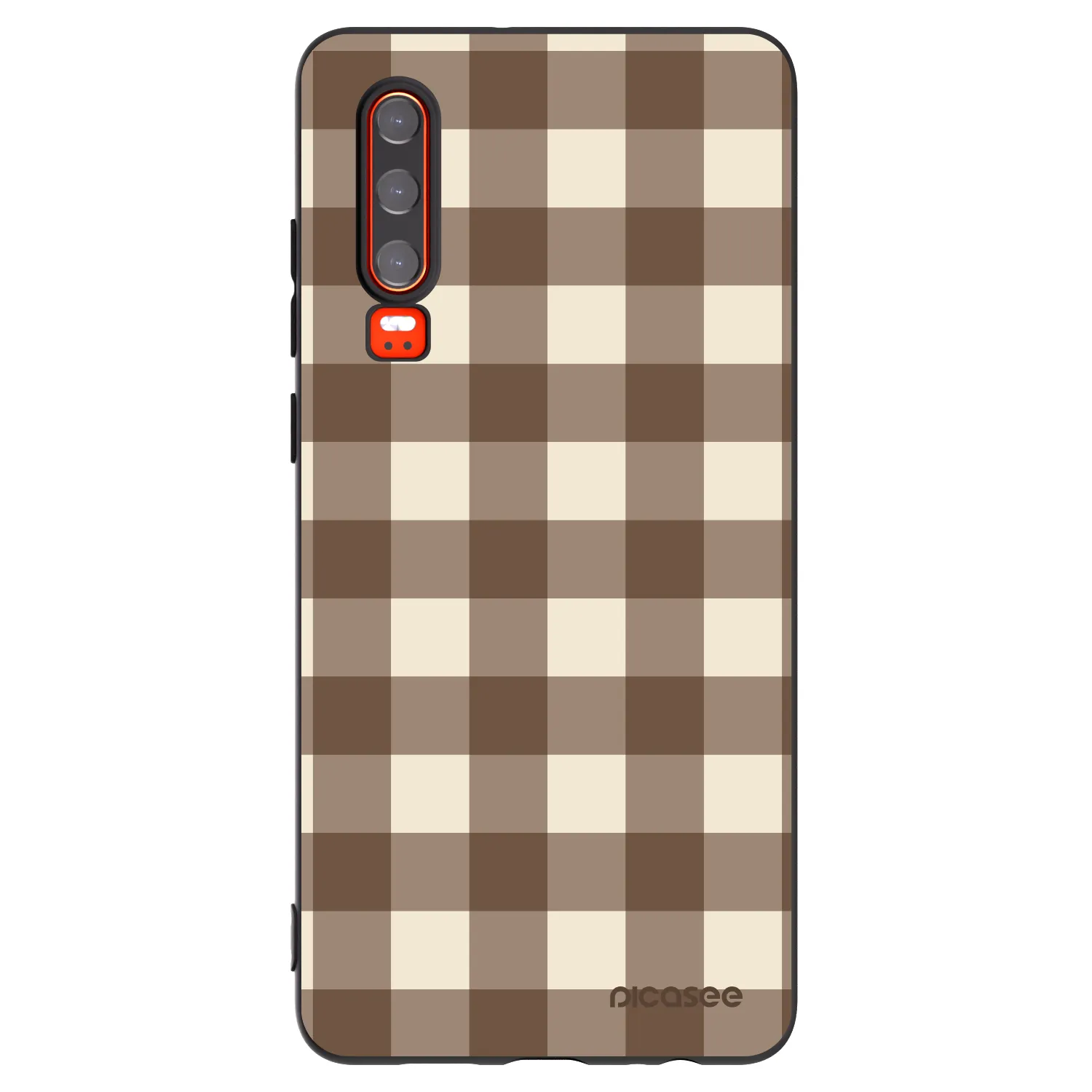 Picasee fekete szilikon tok az alábbi mobiltelefonokra Huawei P30 - Brown grid