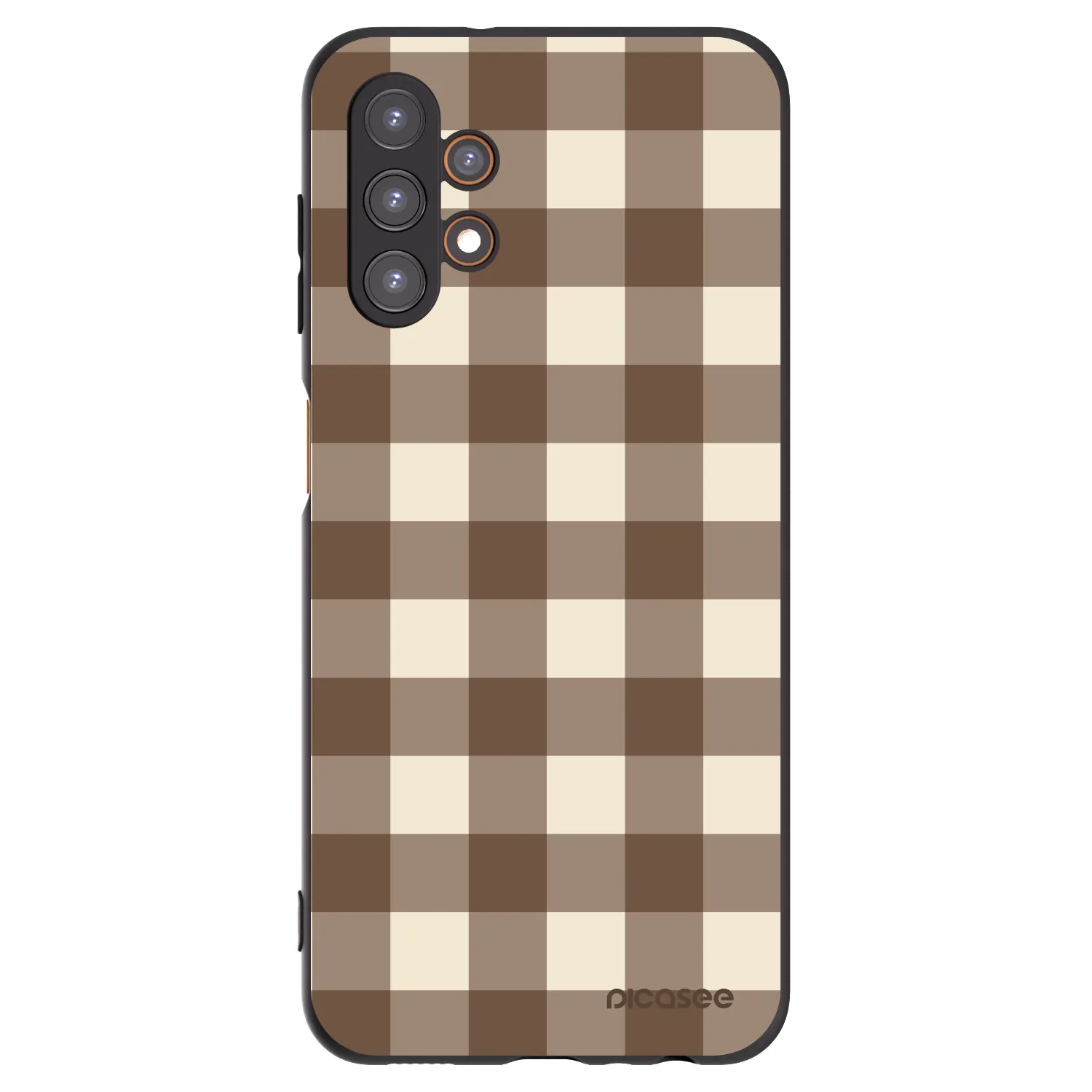 Picasee fekete szilikon tok az alábbi mobiltelefonokra Samsung Galaxy A13 5G - Brown grid