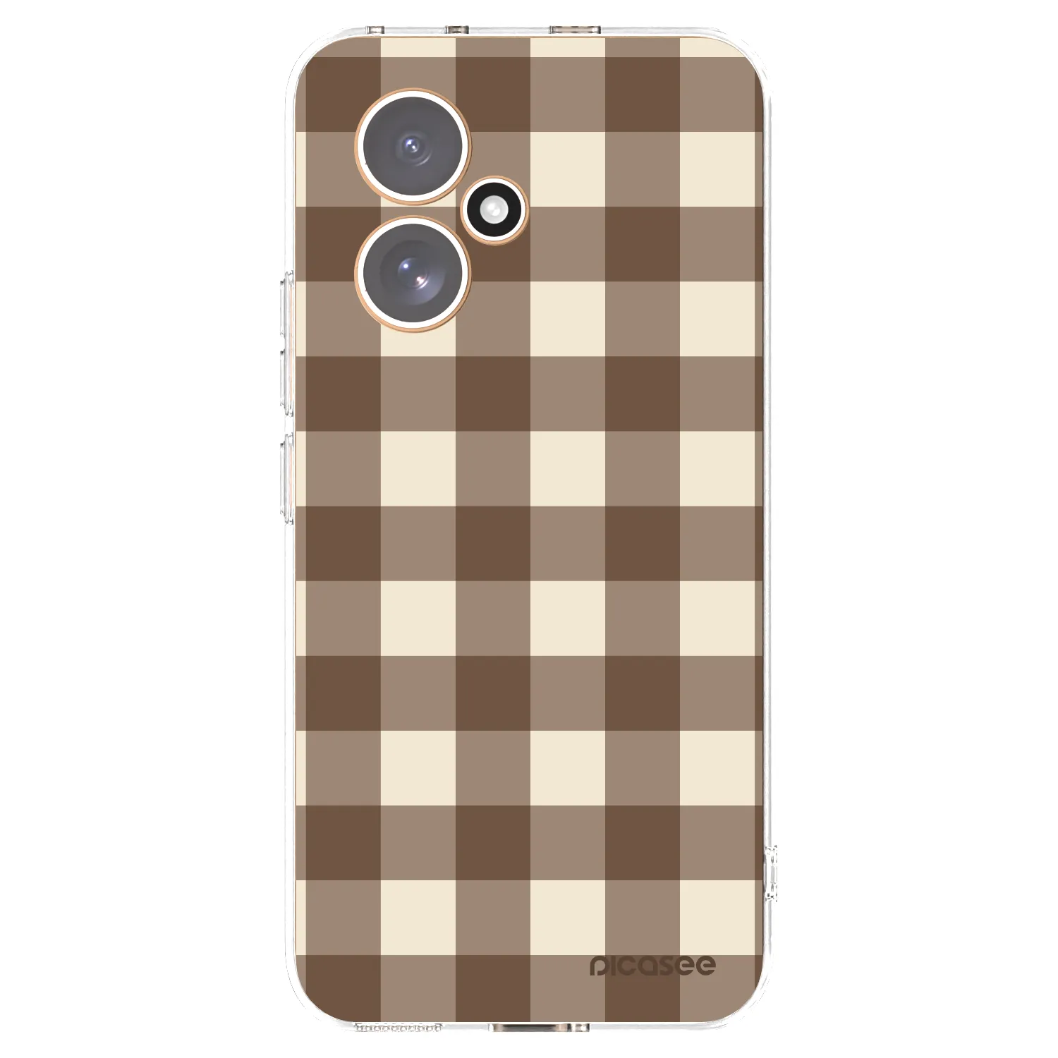 Picasee átlátszó szilikon tok az alábbi mobiltelefonokra Honor 400 5G - Brown grid