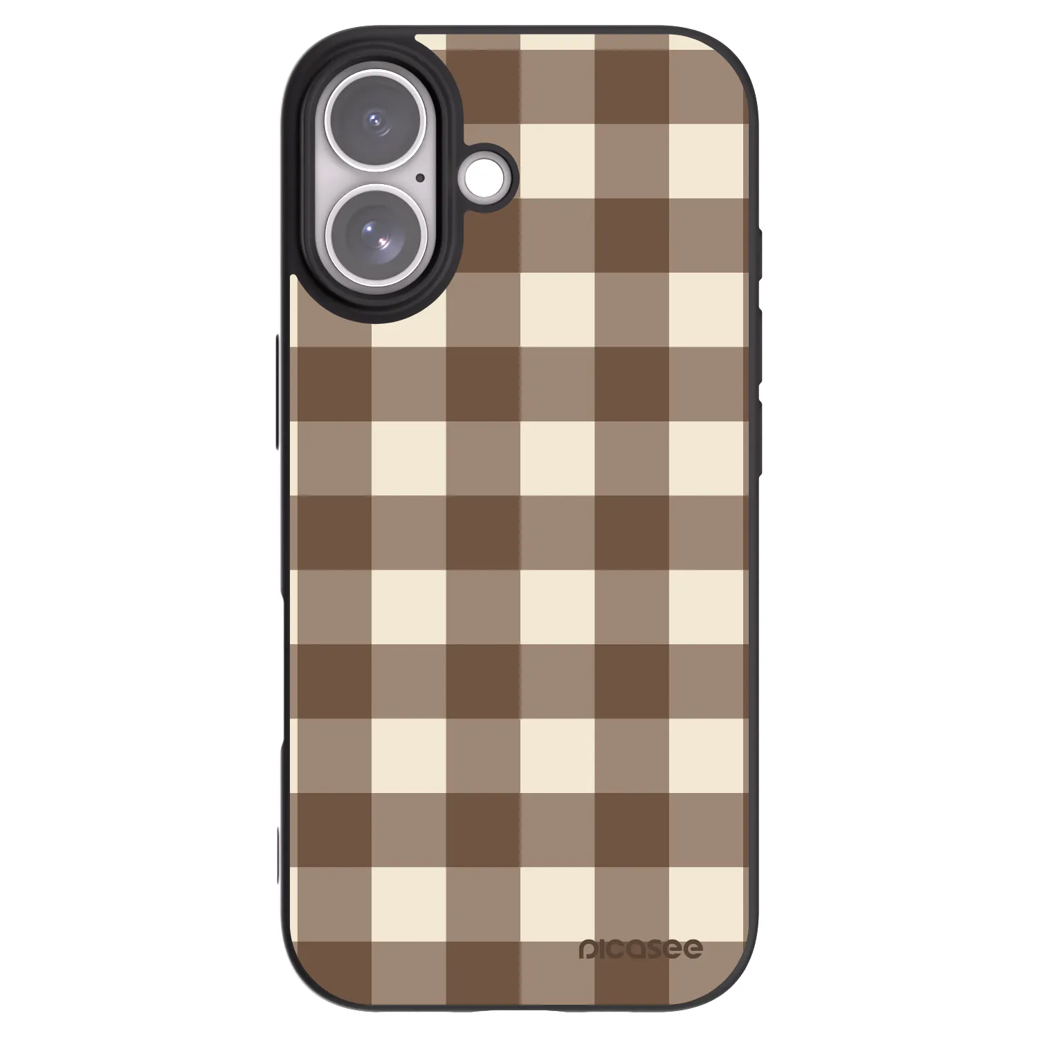 Picasee fekete szilikon tok az alábbi mobiltelefonokra Apple iPhone 17 - Brown grid