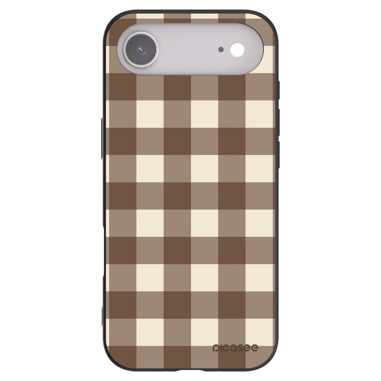 Picasee fekete szilikon tok az alábbi mobiltelefonokra Apple iPhone Air - Brown grid