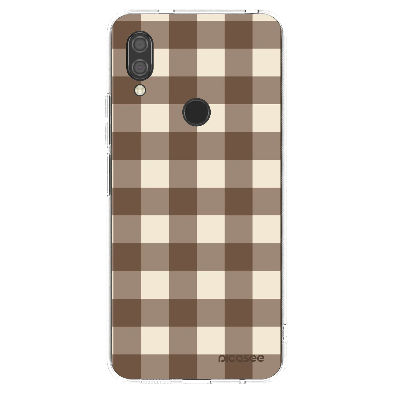 Picasee átlátszó szilikon tok az alábbi mobiltelefonokra Xiaomi Redmi 7 - Brown grid