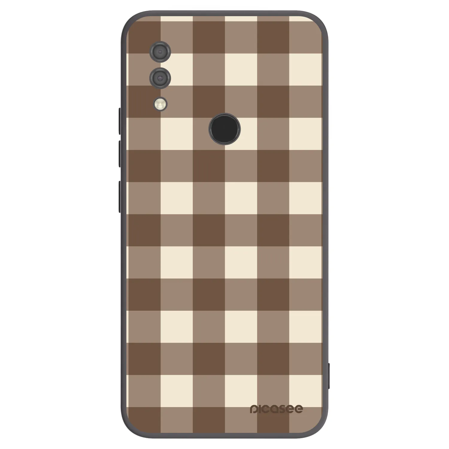 Picasee fekete szilikon tok az alábbi mobiltelefonokra Xiaomi Redmi 7 - Brown grid