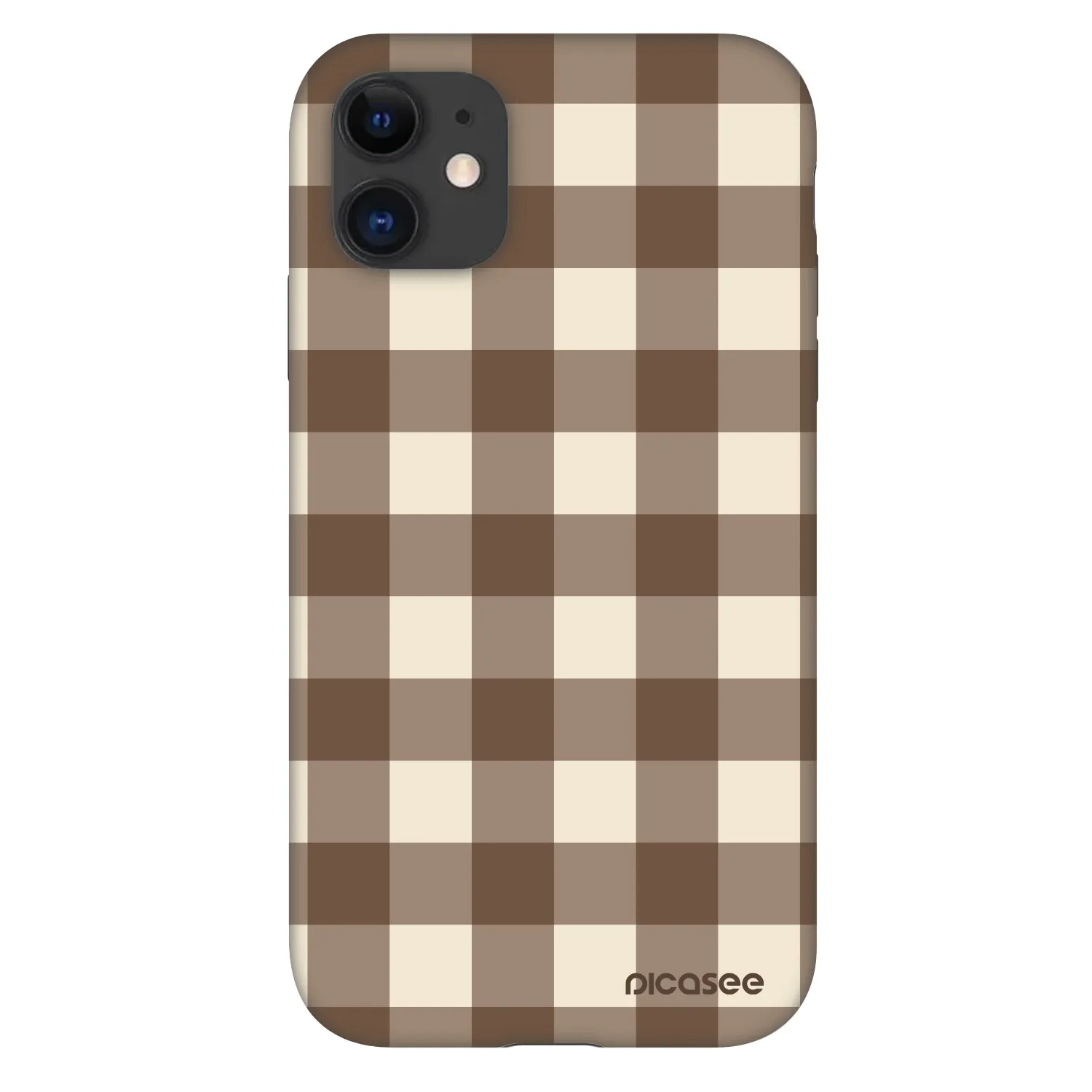 Picasee Fashion Case Apple iPhone 11 - Brown grid