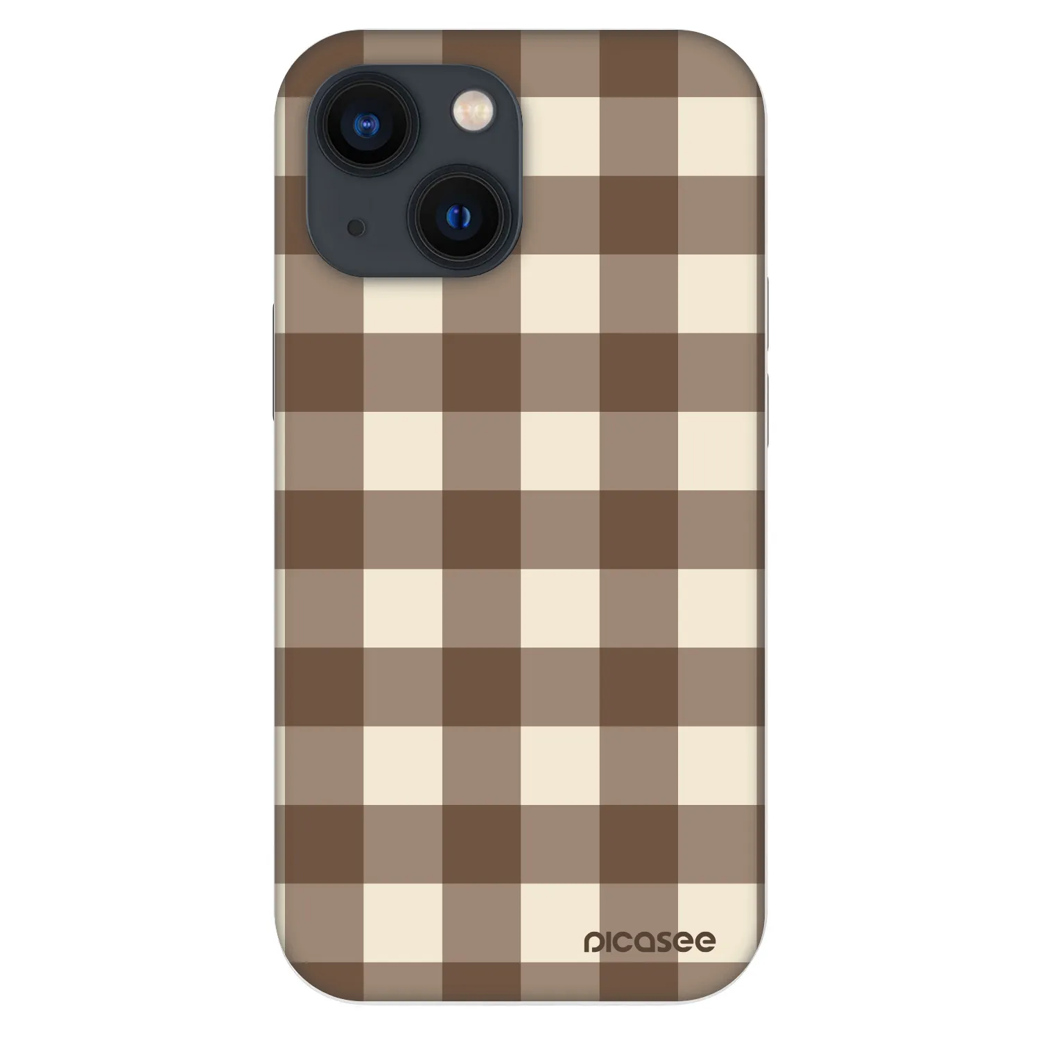 Picasee Fashion Case Apple iPhone 13 mini - Brown grid