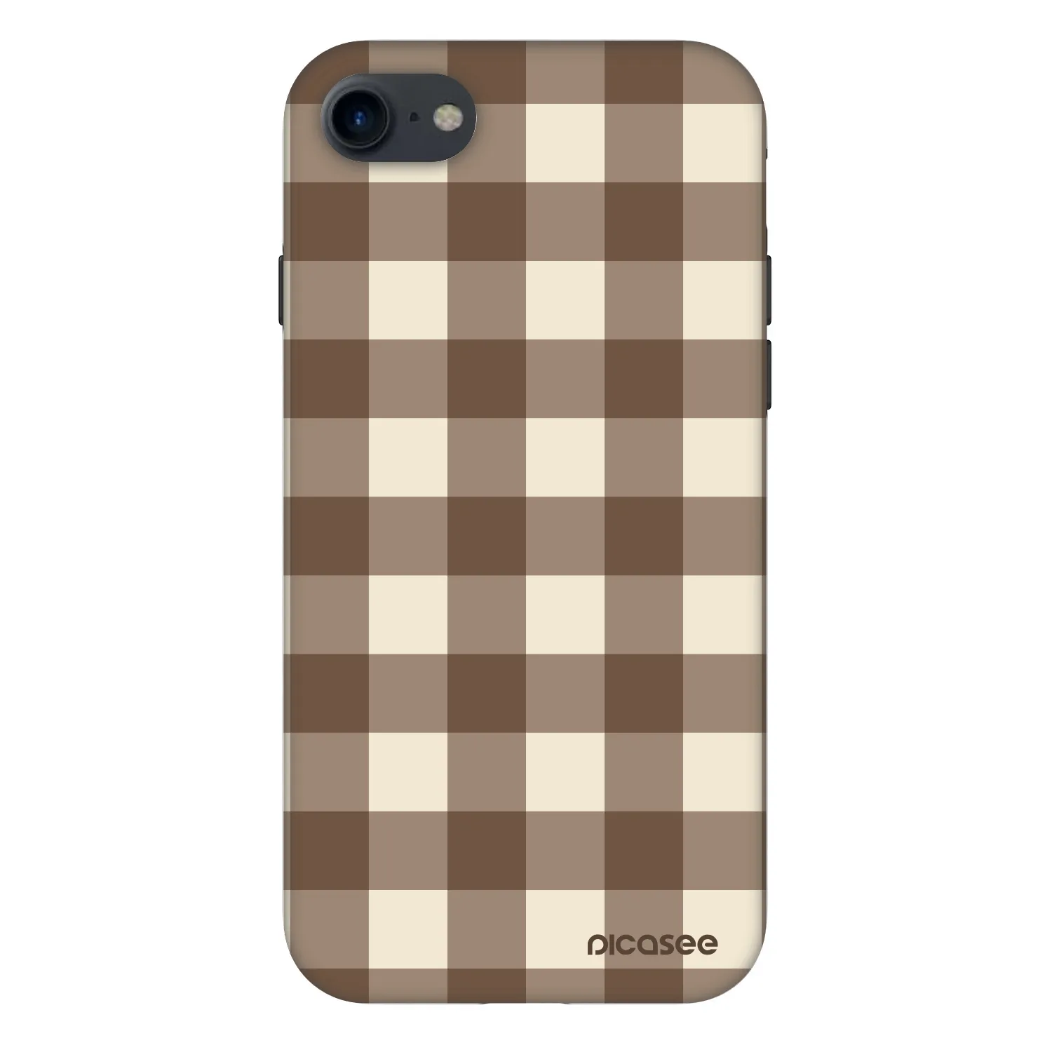 Picasee Fashion Case Apple iPhone 8 - Brown grid