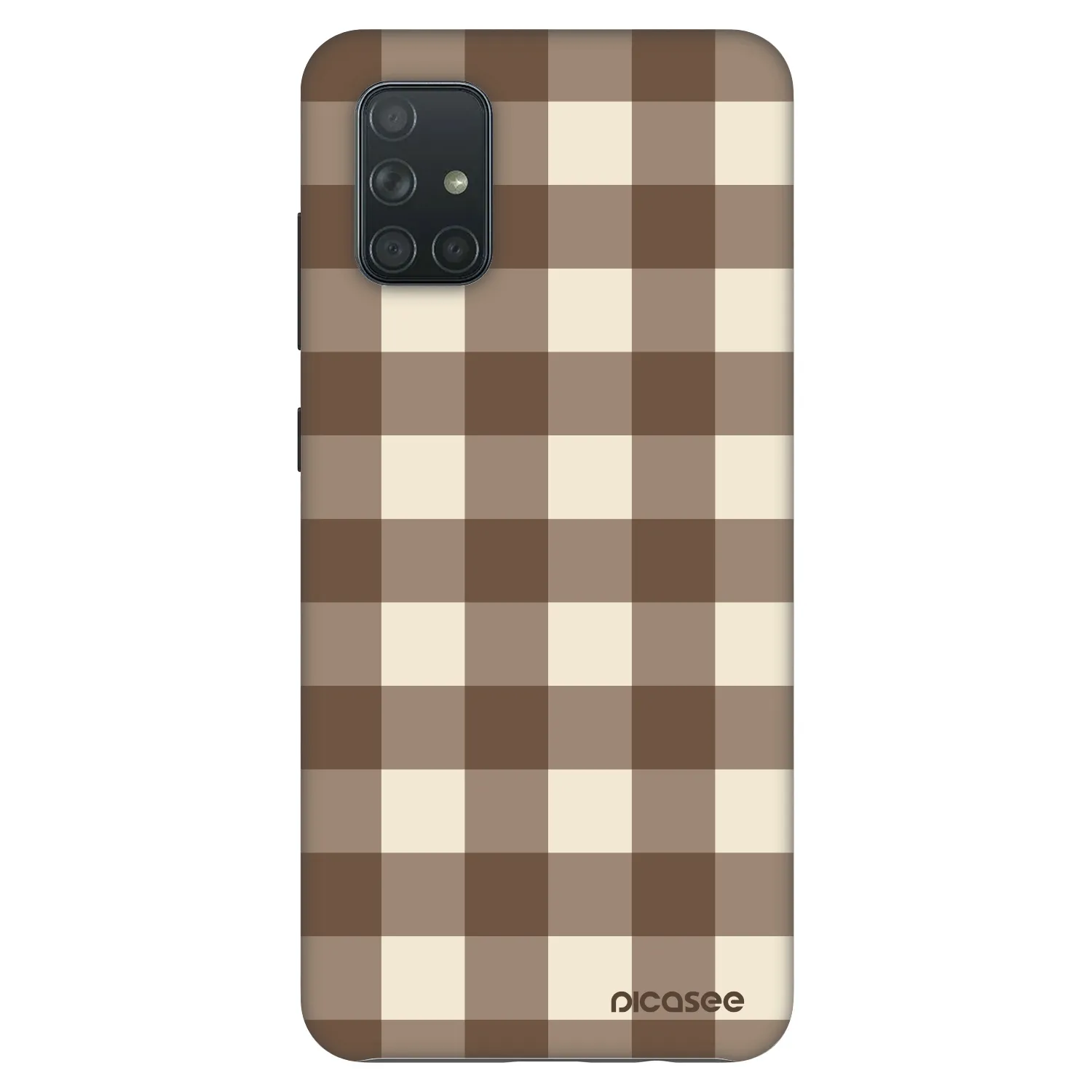 Picasee Fashion Case Samsung Galaxy A71 A715F - Brown grid