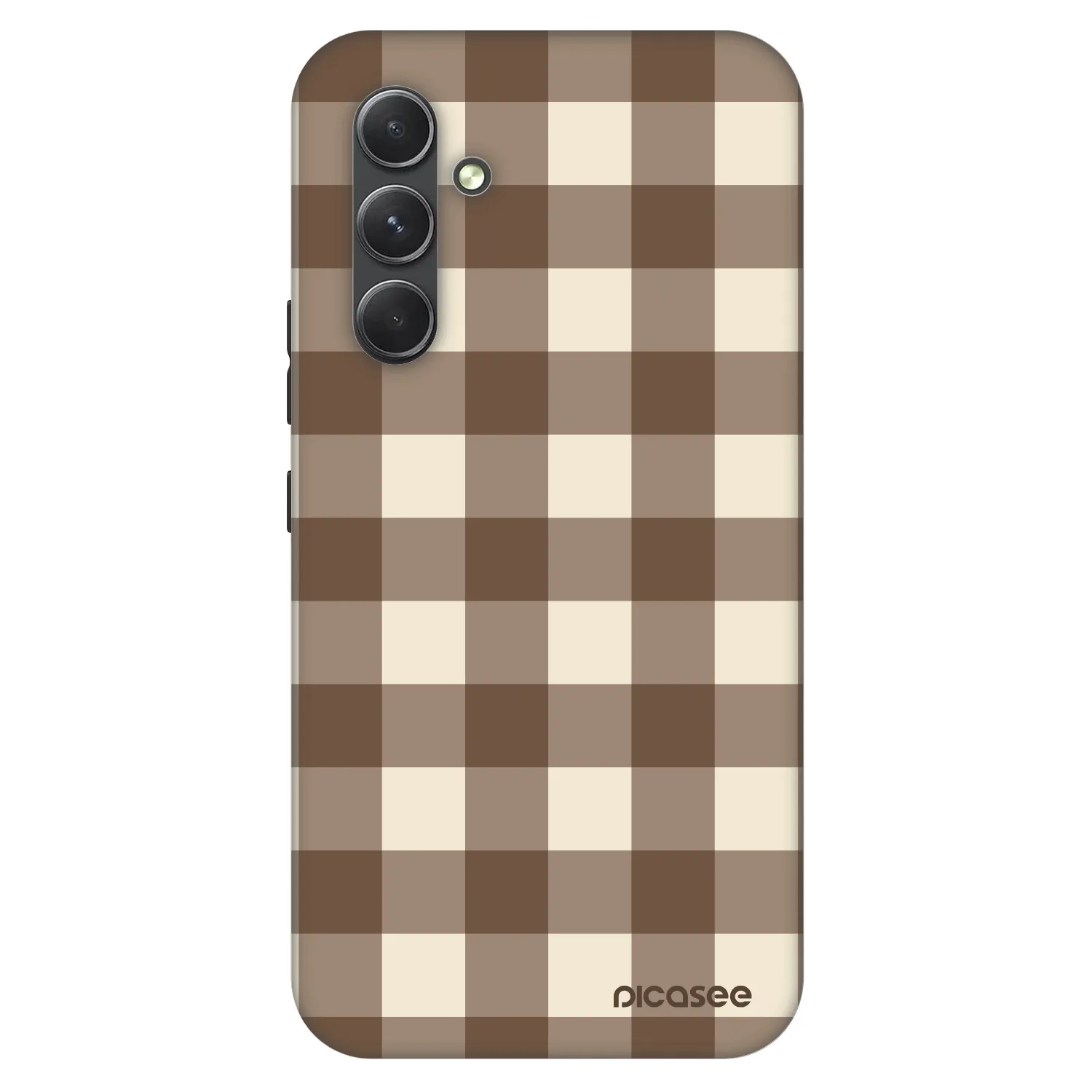 Picasee Fashion Case Samsung Galaxy A54 5G A546B - Brown grid