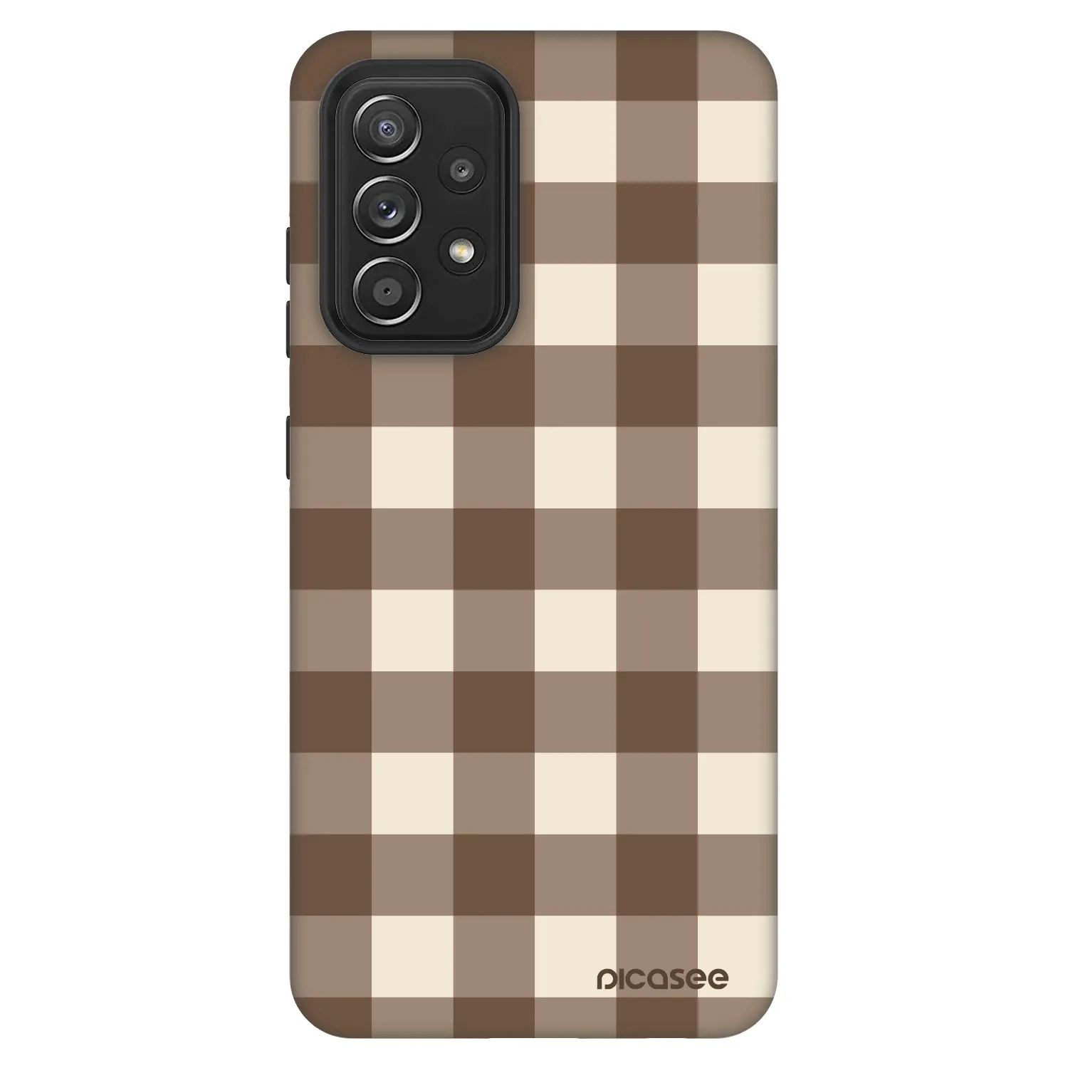 Picasee Fashion Case Samsung Galaxy A52s 5G A528B - Brown grid