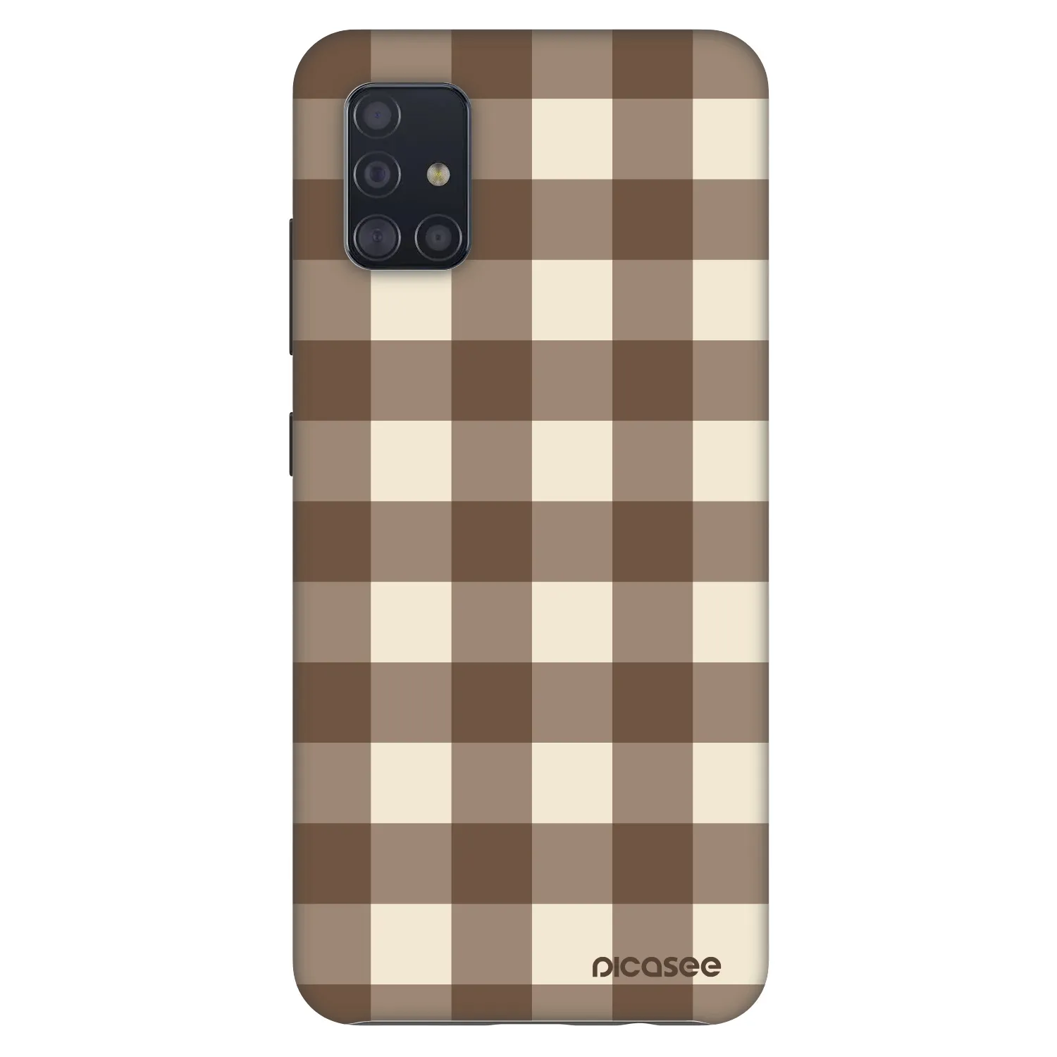 Picasee Fashion Case Samsung Galaxy A51 A515F - Brown grid