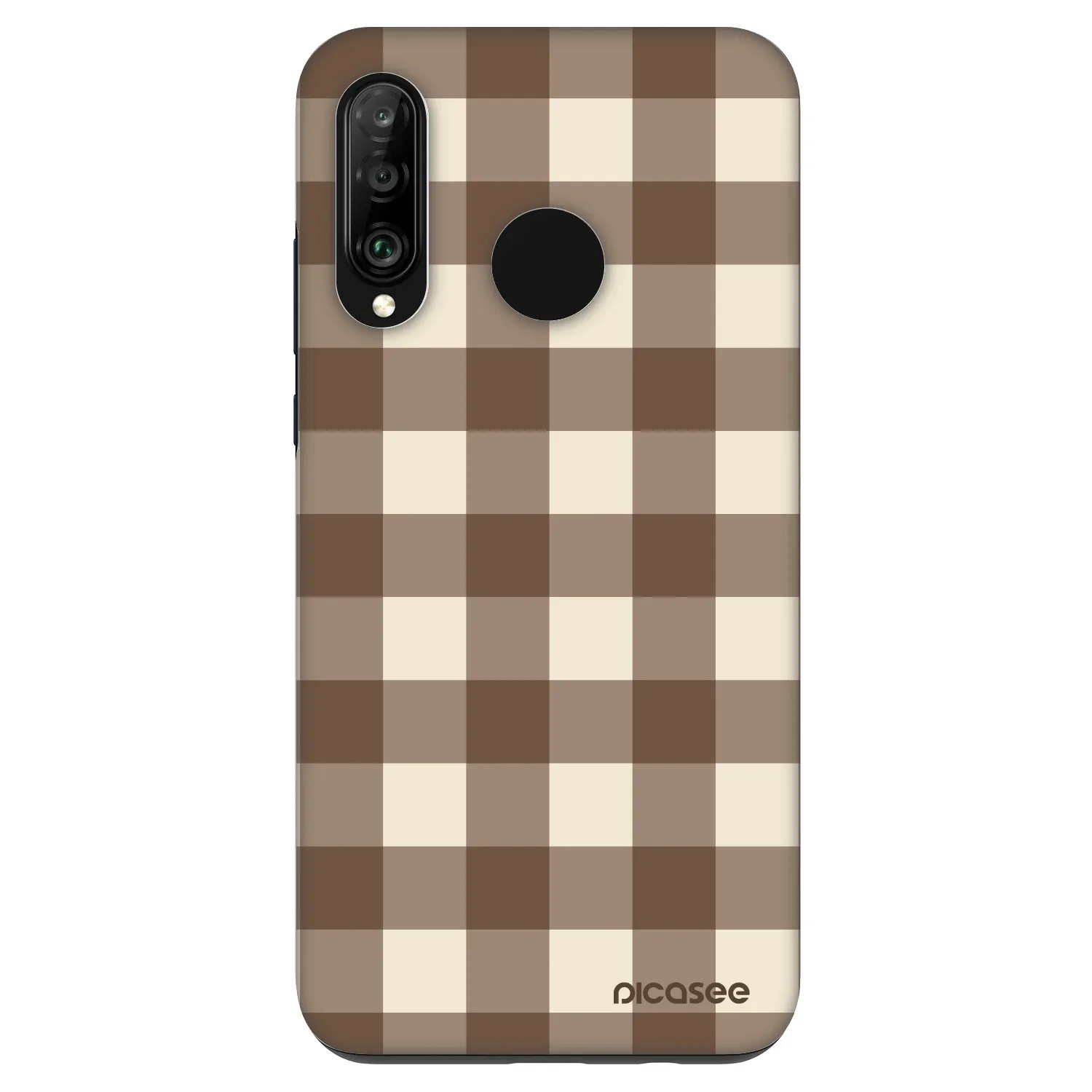 Picasee Fashion Case Huawei P30 Lite - Brown grid