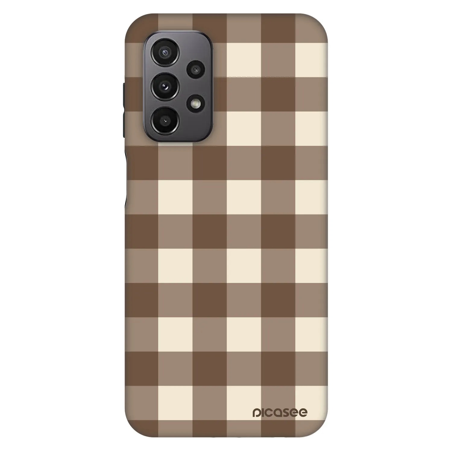 Picasee Fashion Case Samsung Galaxy A23 A235F 4G - Brown grid