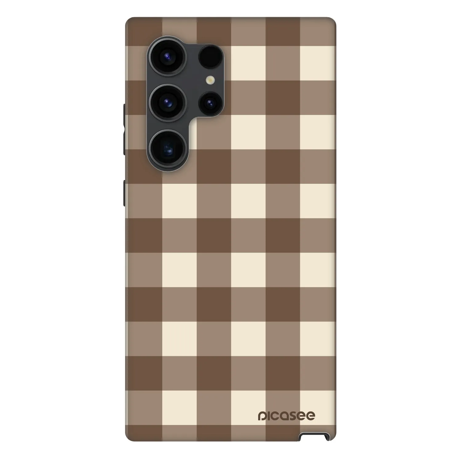 Picasee Fashion Case PowerShare pro Samsung Galaxy S24 Ultra S928B 5G - Brown grid