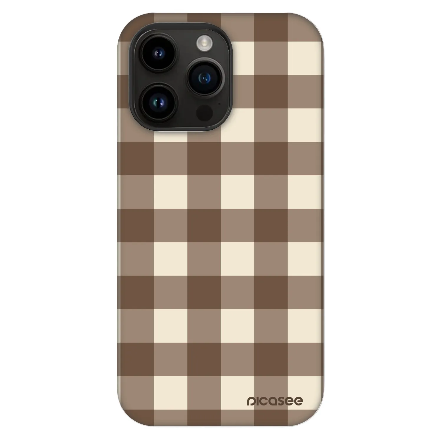 Picasee Fashion Case MagSafe Apple iPhone 14 Pro Max - Brown grid