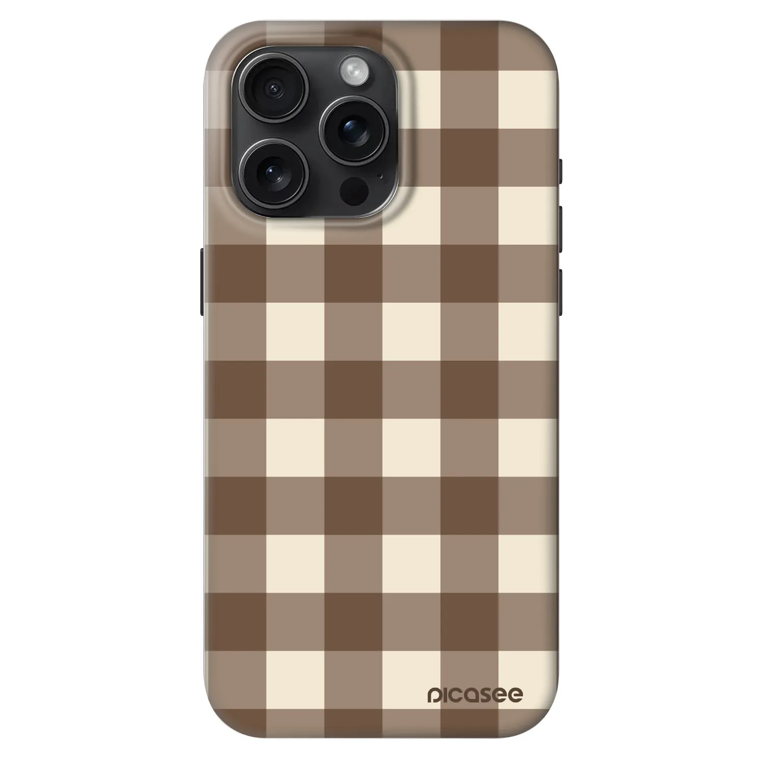 Picasee Fashion Case MagSafe Apple iPhone 15 Pro Max - Brown grid