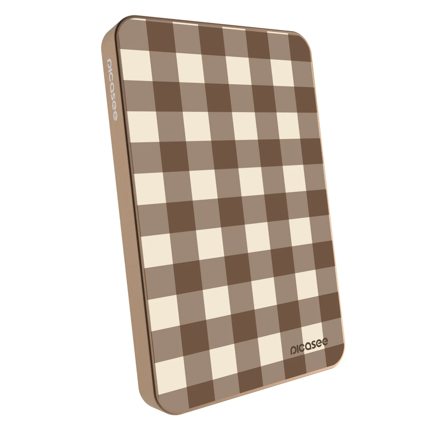 Picasee Powerbank MagSafe 5 000 mAh Aranysárga - Brown grid