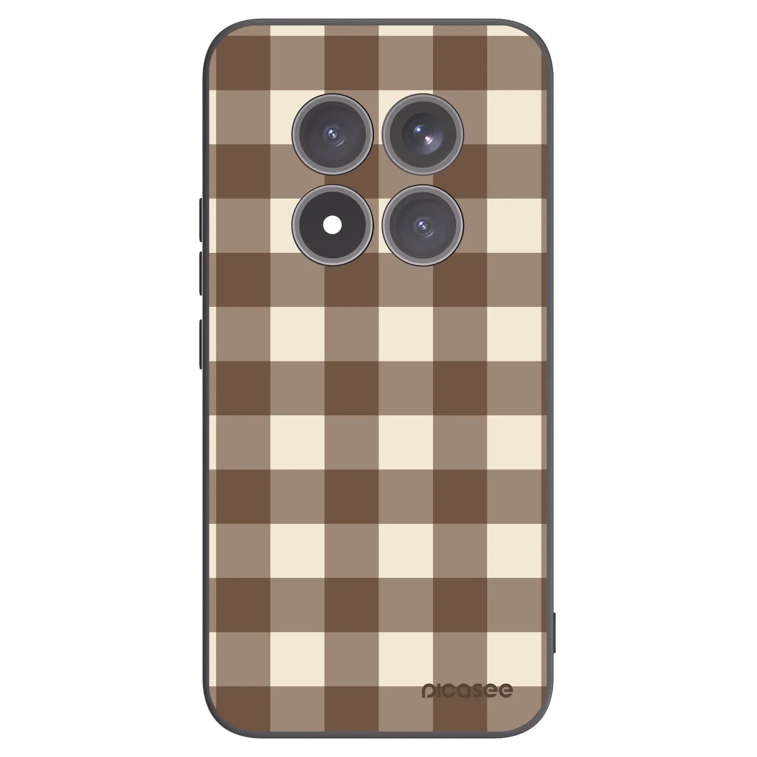 Picasee fekete szilikon tok az alábbi mobiltelefonokra Xiaomi Redmi Note 15 Pro+ - Brown grid