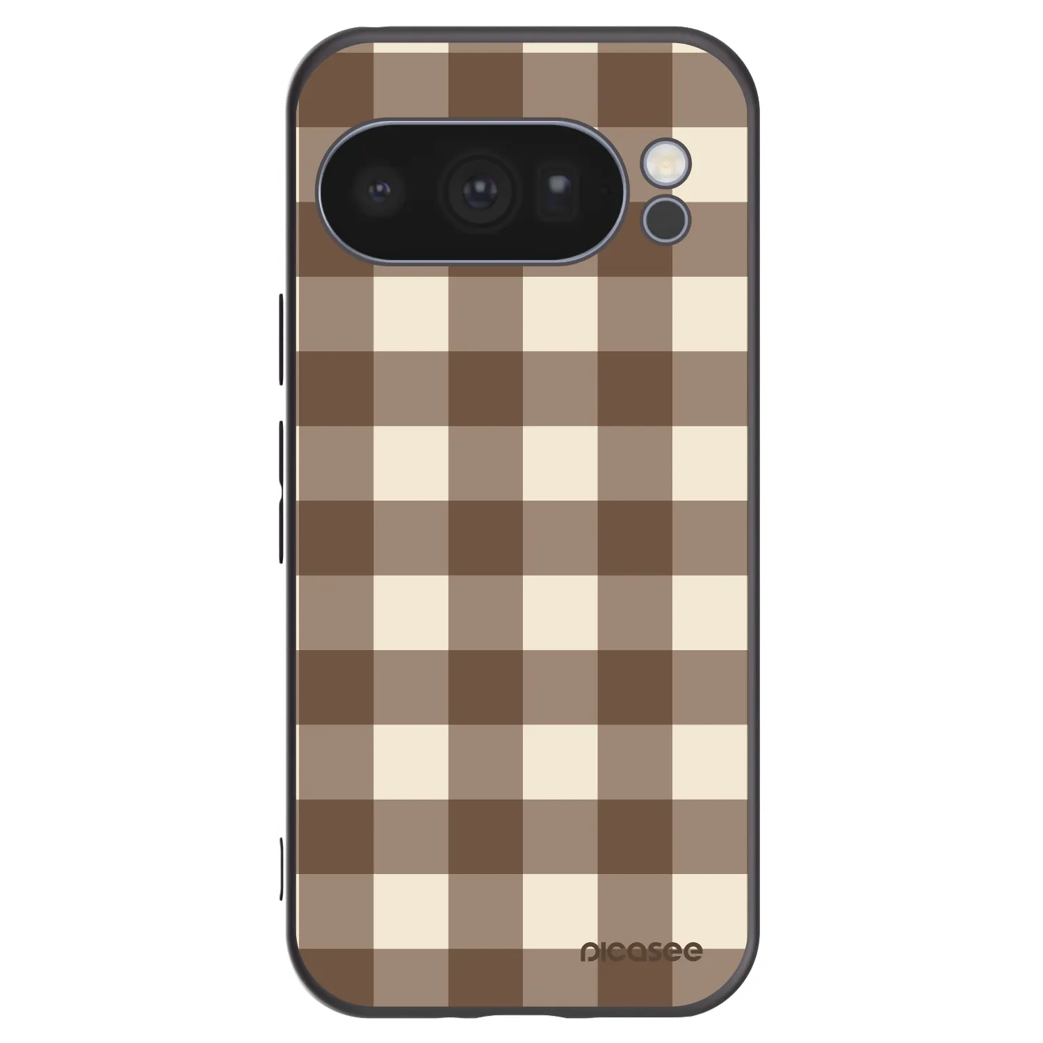 Picasee fekete szilikon tok az alábbi mobiltelefonokra Google Pixel 10 Pro - Brown grid