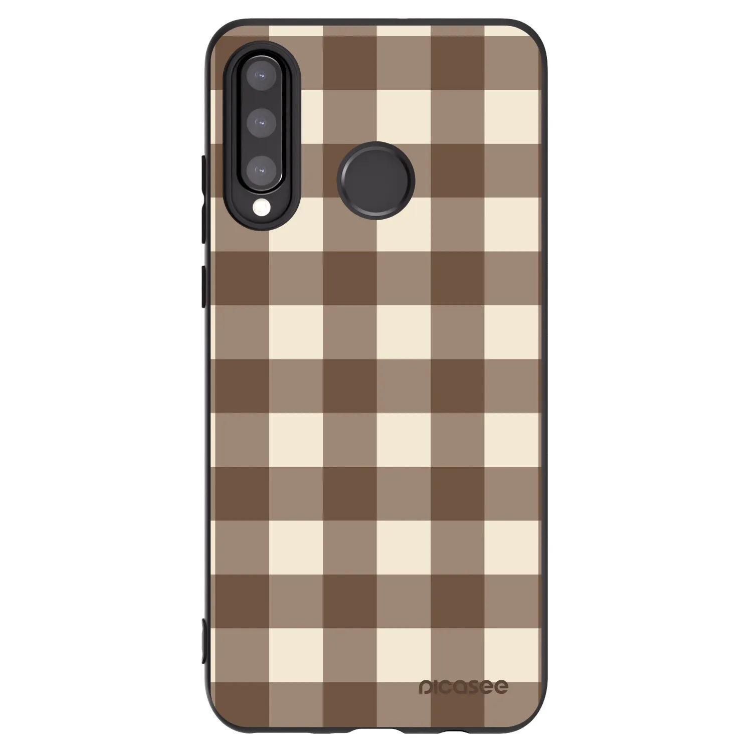 Picasee fekete szilikon tok az alábbi mobiltelefonokra Huawei P30 Lite - Brown grid