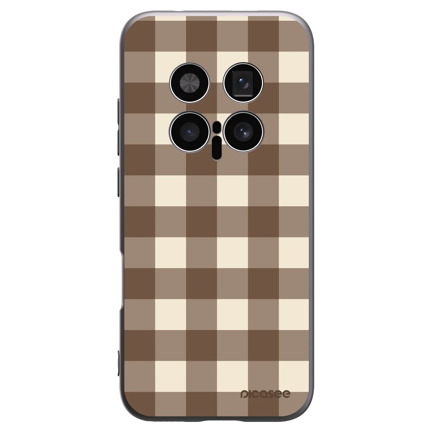 Picasee fekete szilikon tok az alábbi mobiltelefonokra Honor Magic8 Pro 5G - Brown grid