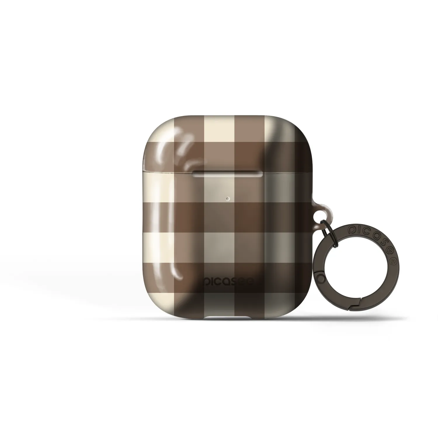 Picasee Obal pro Apple AirPods 1 - Brown grid