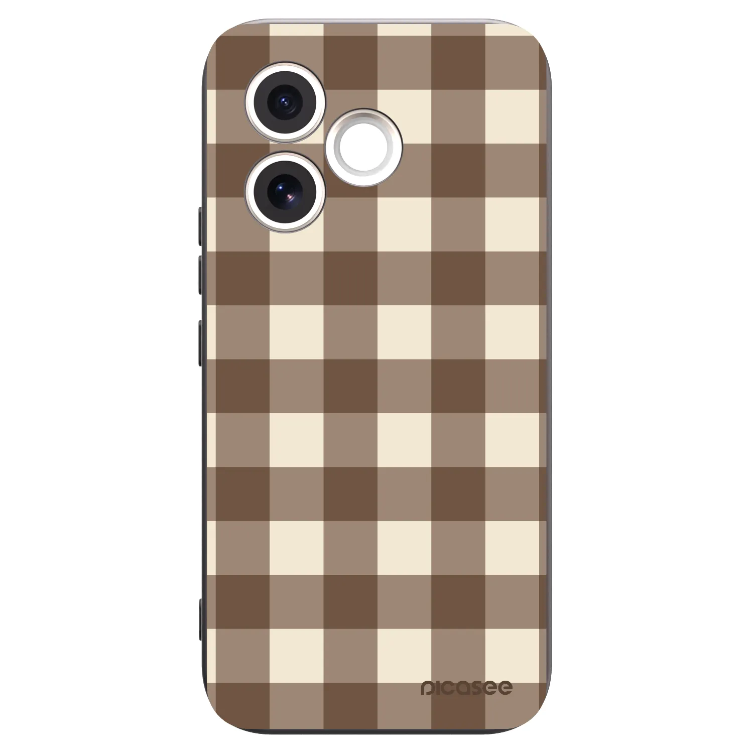 Picasee fekete szilikon tok az alábbi mobiltelefonokra Honor 600 Lite - Brown grid