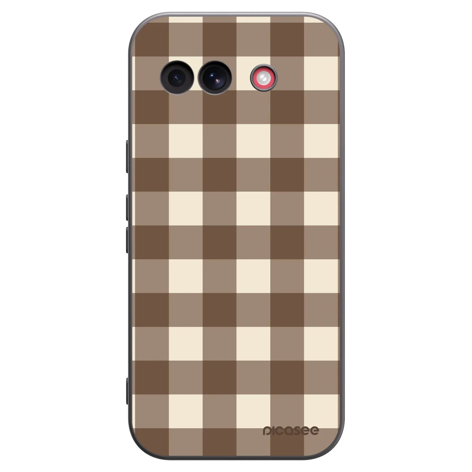 Picasee fekete szilikon tok az alábbi mobiltelefonokra Google Pixel 10a - Brown grid
