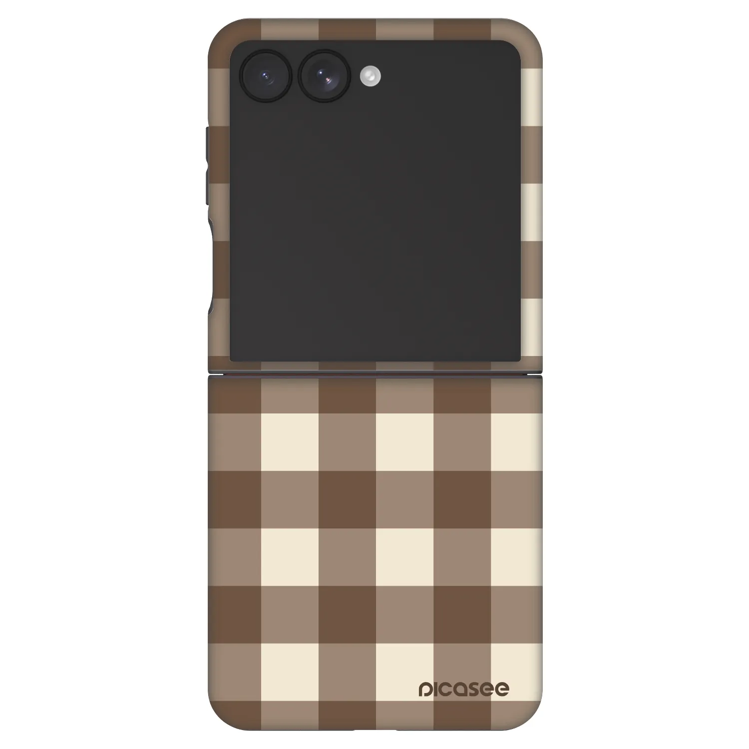 Picasee Fashion Case Samsung Galaxy Z Flip7 5G - Brown grid