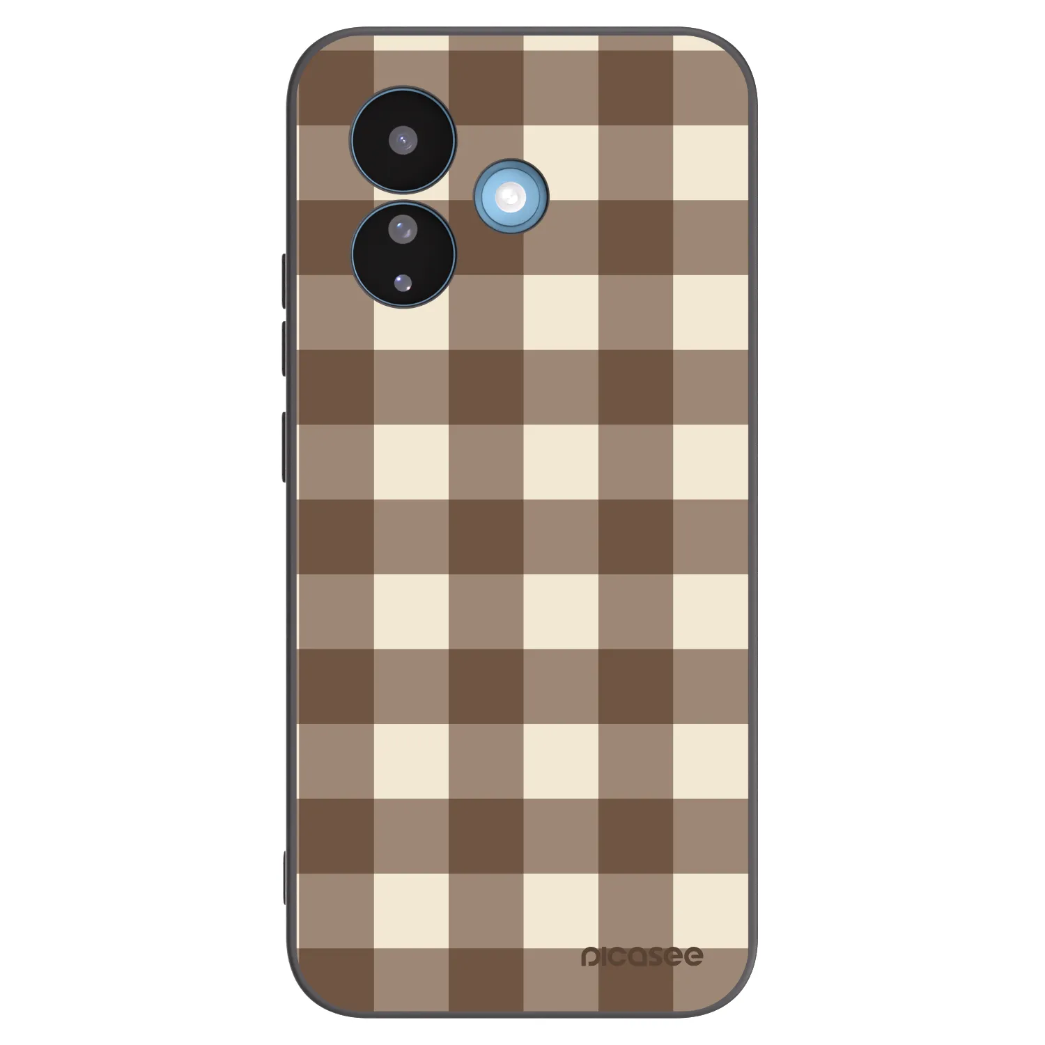 Picasee fekete szilikon tok az alábbi mobiltelefonokra Xiaomi Redmi Note 17 Pro 5G - Brown grid
