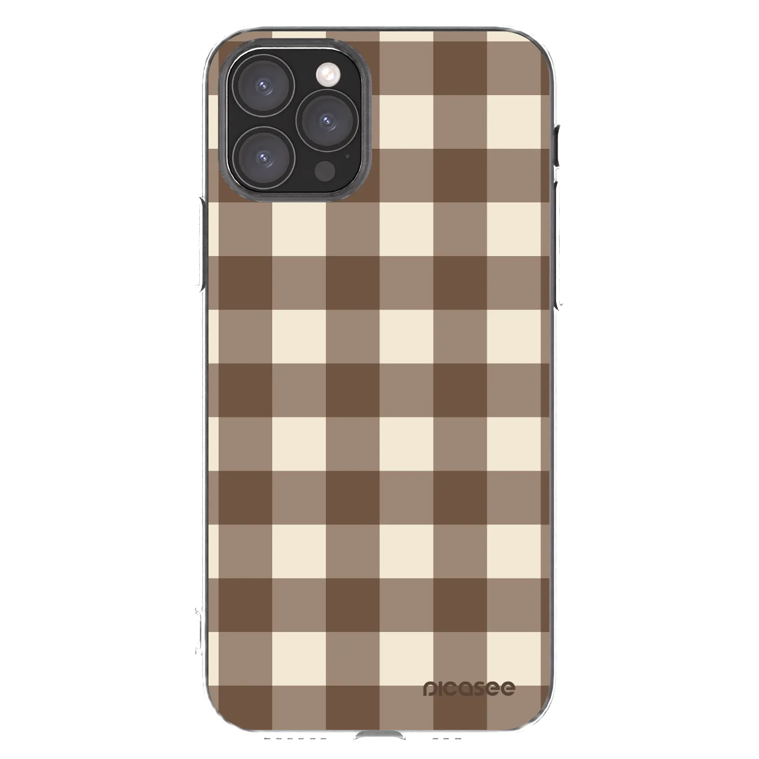 Picasee átlátszó szilikon tok az alábbi mobiltelefonokra Apple iPhone 11 Pro - Brown grid