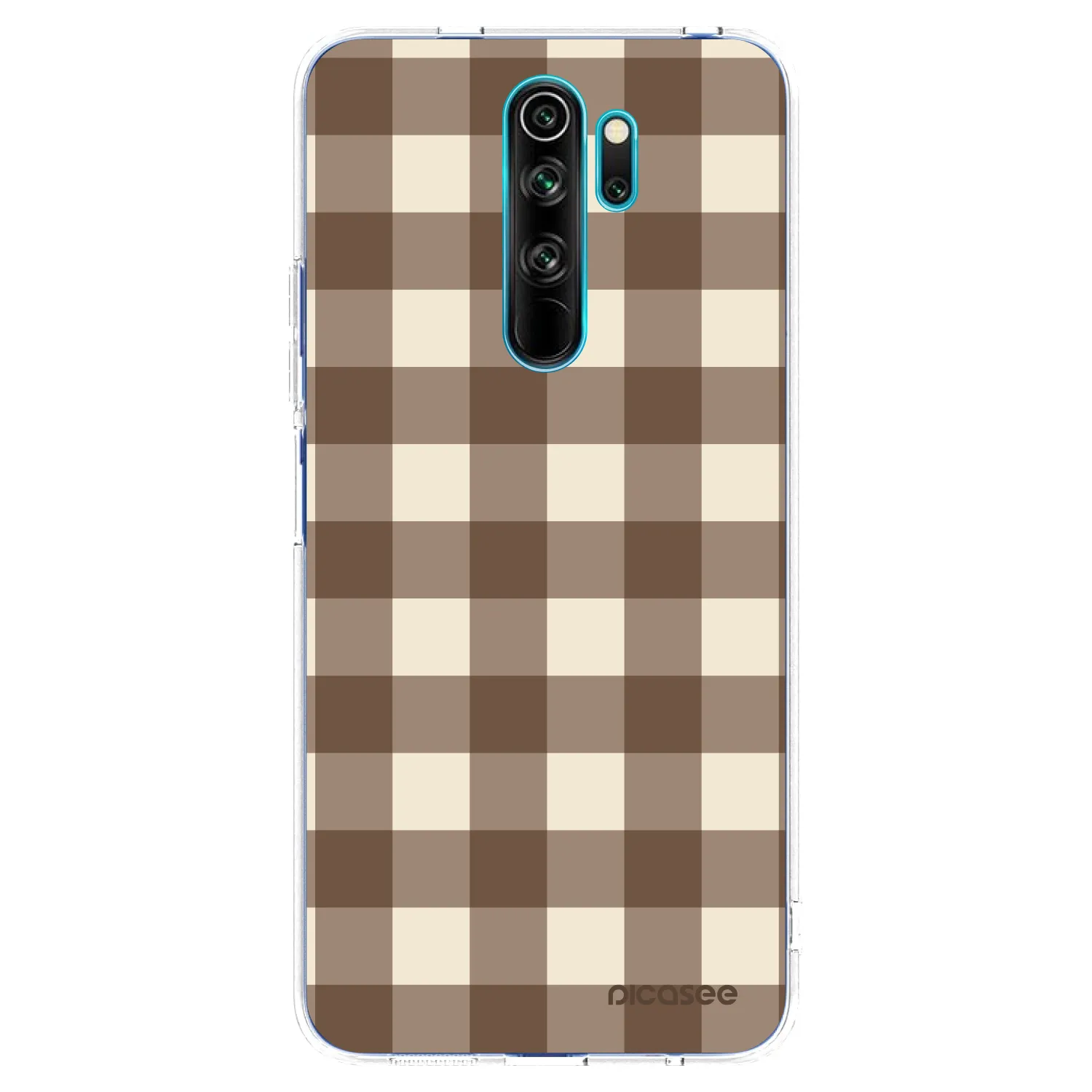 Picasee átlátszó szilikon tok az alábbi mobiltelefonokra Xiaomi Redmi Note 8 Pro - Brown grid