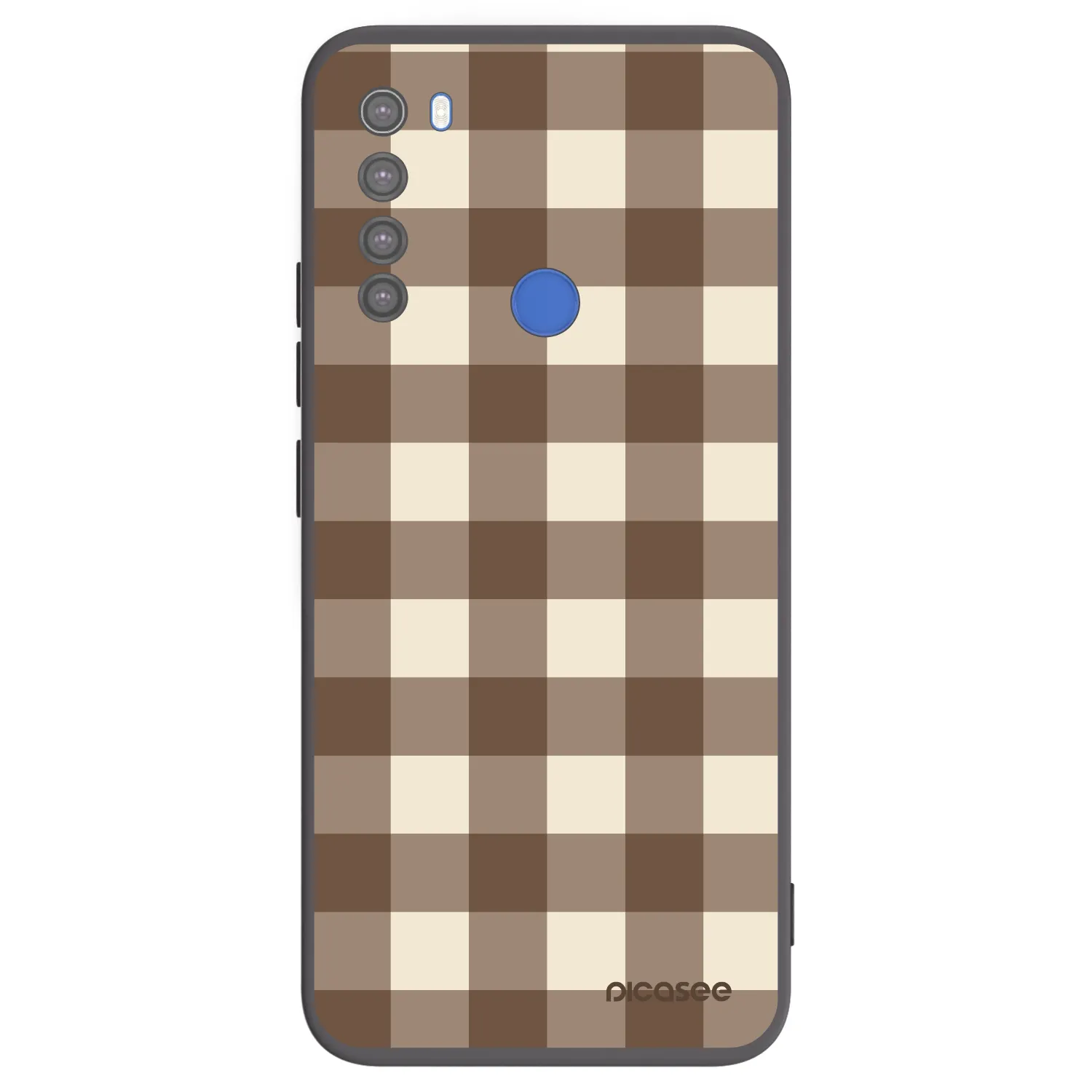 Picasee fekete szilikon tok az alábbi mobiltelefonokra Xiaomi Redmi Note 8T - Brown grid