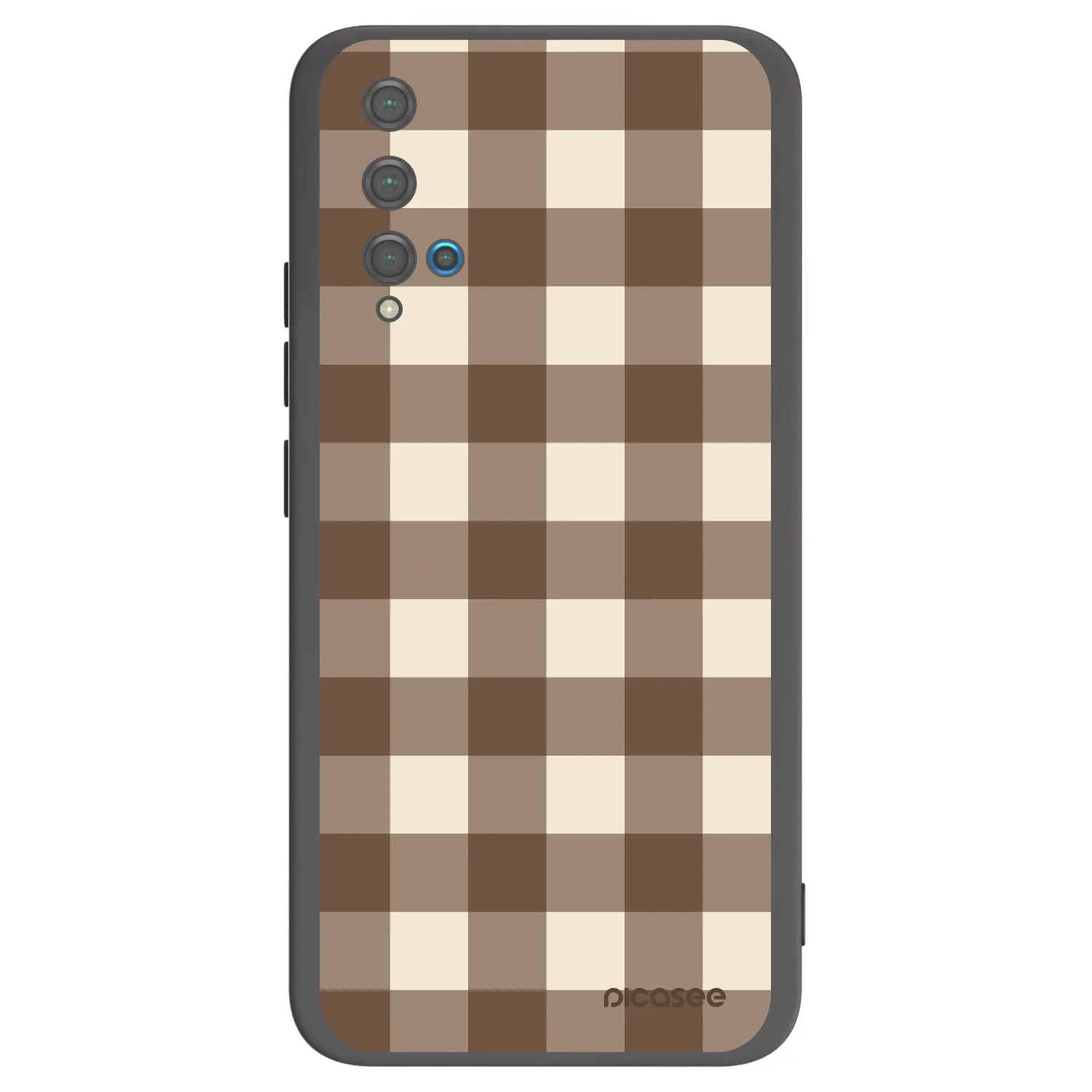 Picasee fekete szilikon tok az alábbi mobiltelefonokra Huawei Nova 5T - Brown grid