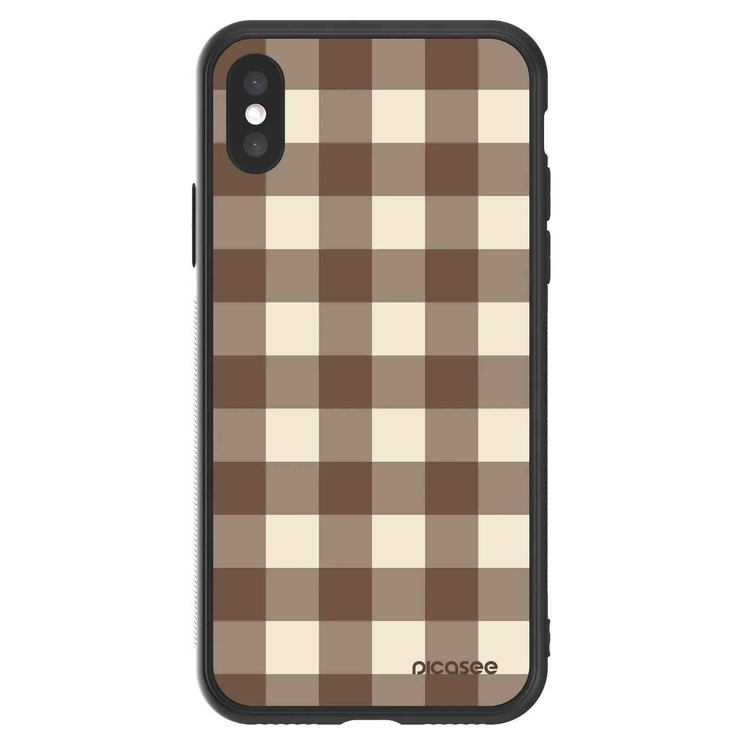 Picasee ULTIMATE CASE Apple iPhone X/XS - készülékre - Brown grid