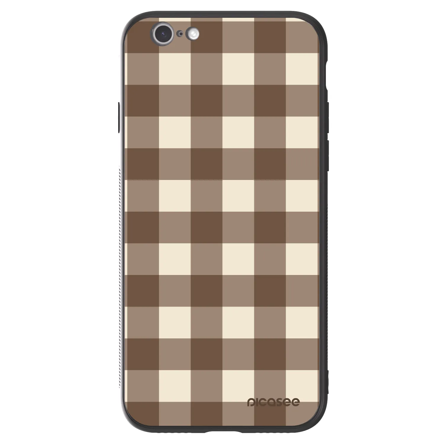 Picasee ULTIMATE CASE Apple iPhone 6/6S - készülékre - Brown grid