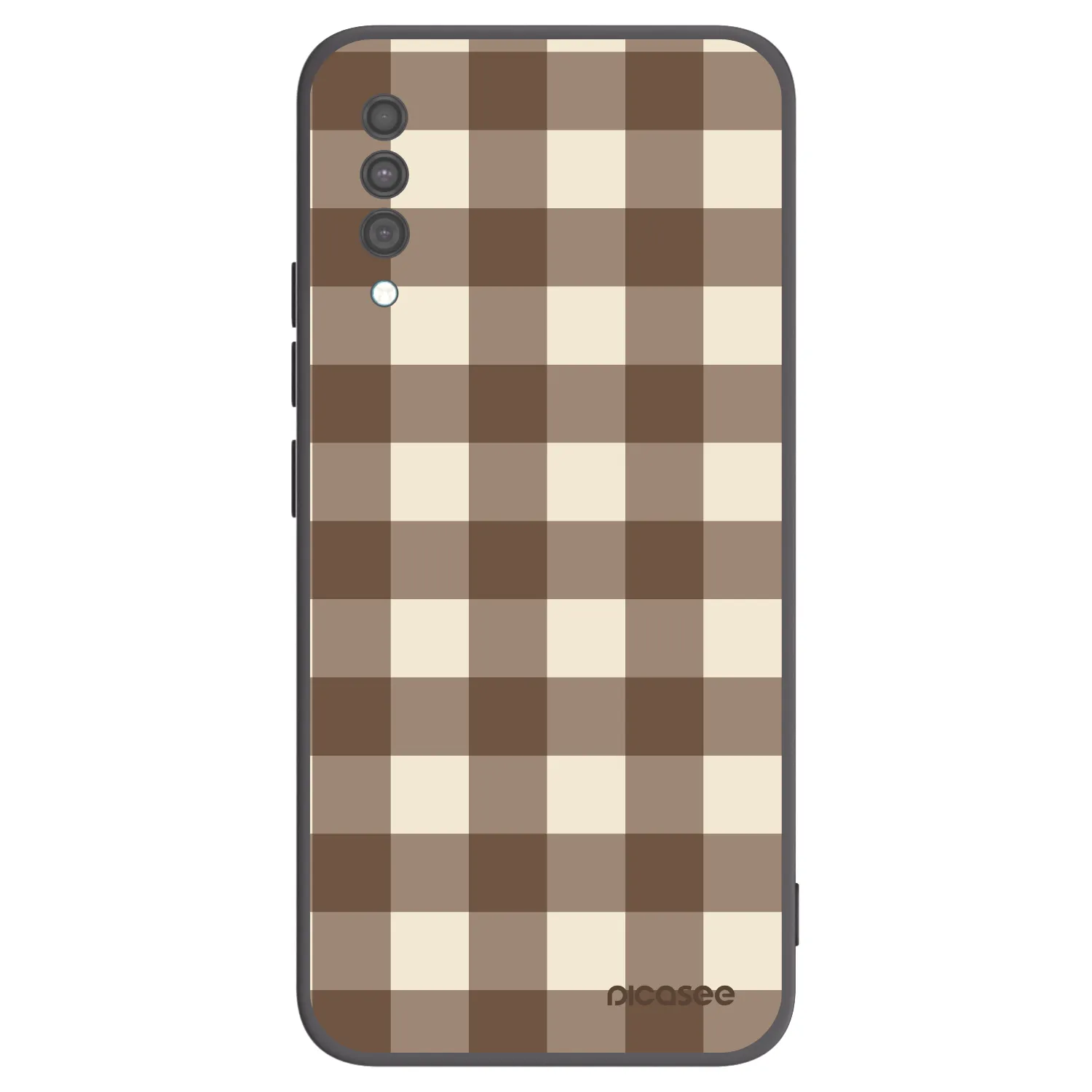 Picasee fekete szilikon tok az alábbi mobiltelefonokra Samsung Galaxy A30s A307F - Brown grid