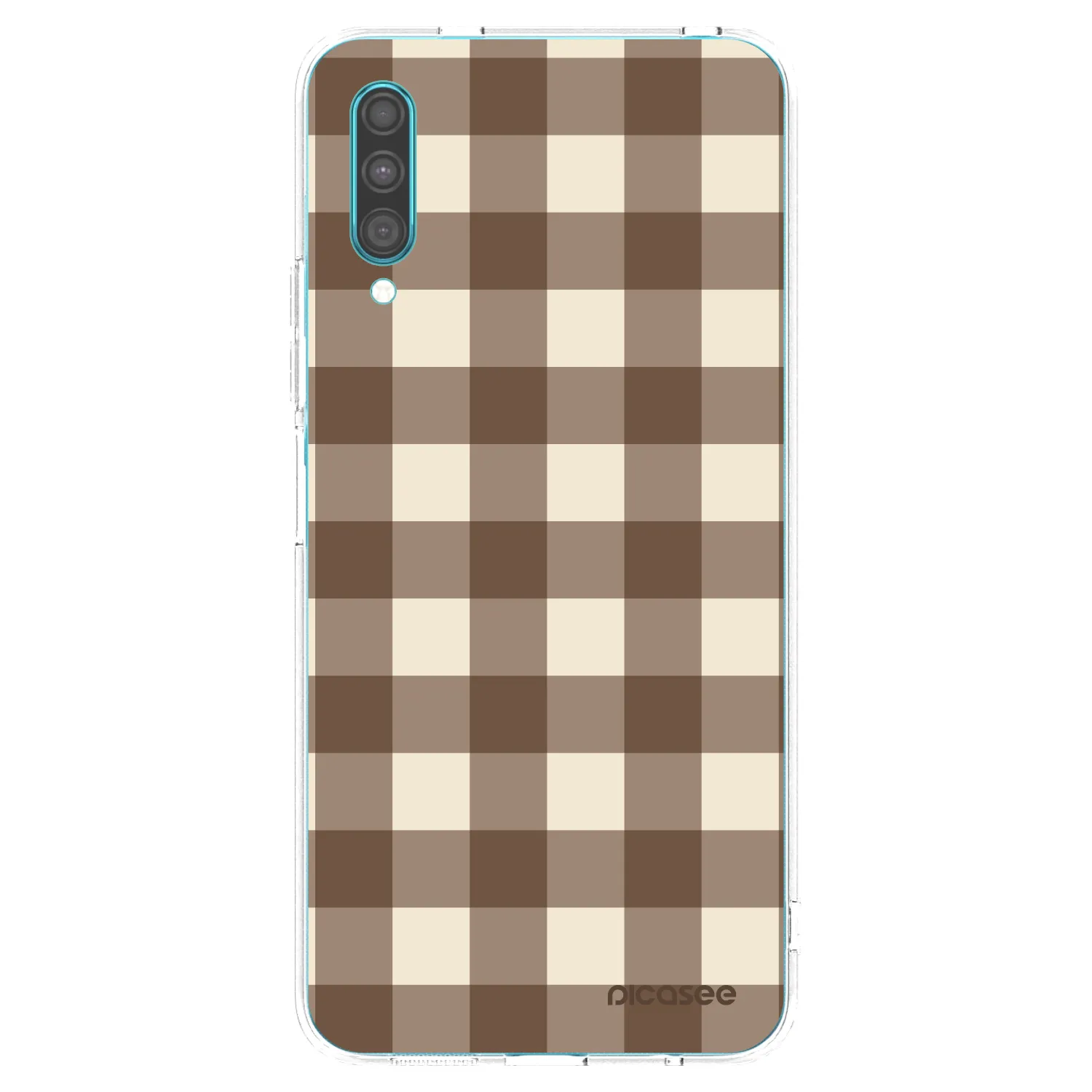 Picasee átlátszó szilikon tok az alábbi mobiltelefonokra Samsung Galaxy A30s A307F - Brown grid