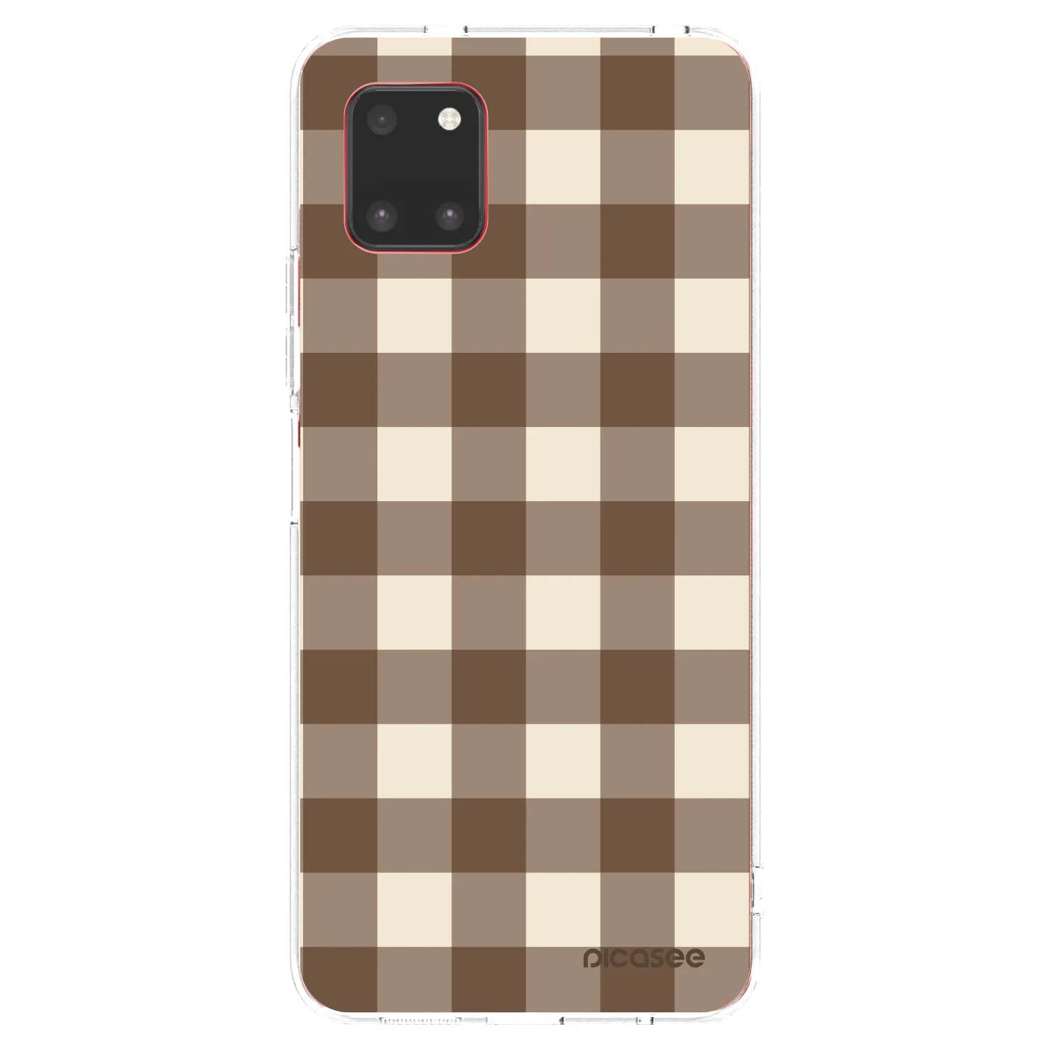 Picasee átlátszó szilikon tok az alábbi mobiltelefonokra Samsung Galaxy Note 10 Lite N770F - Brown grid