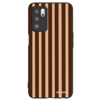 Picasee fekete szilikon tok az alábbi mobiltelefonokra OPPO A16 - Brown lines