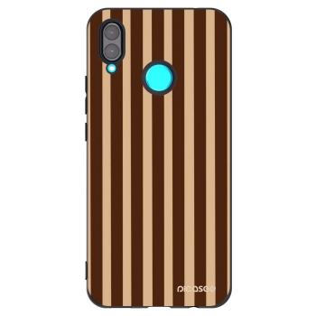 Picasee fekete szilikon tok az alábbi mobiltelefonokra Huawei Nova 3 - Brown lines