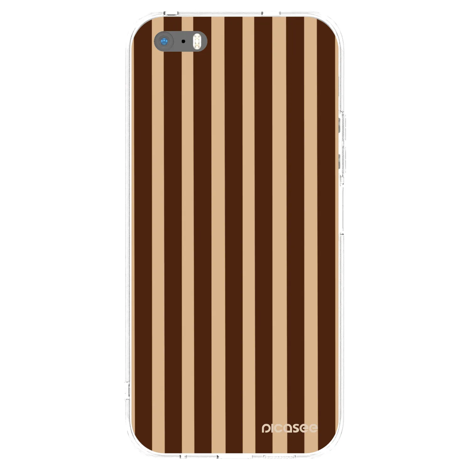 Picasee átlátszó szilikon tok az alábbi mobiltelefonokra Apple iPhone 5/5S/SE - Brown lines