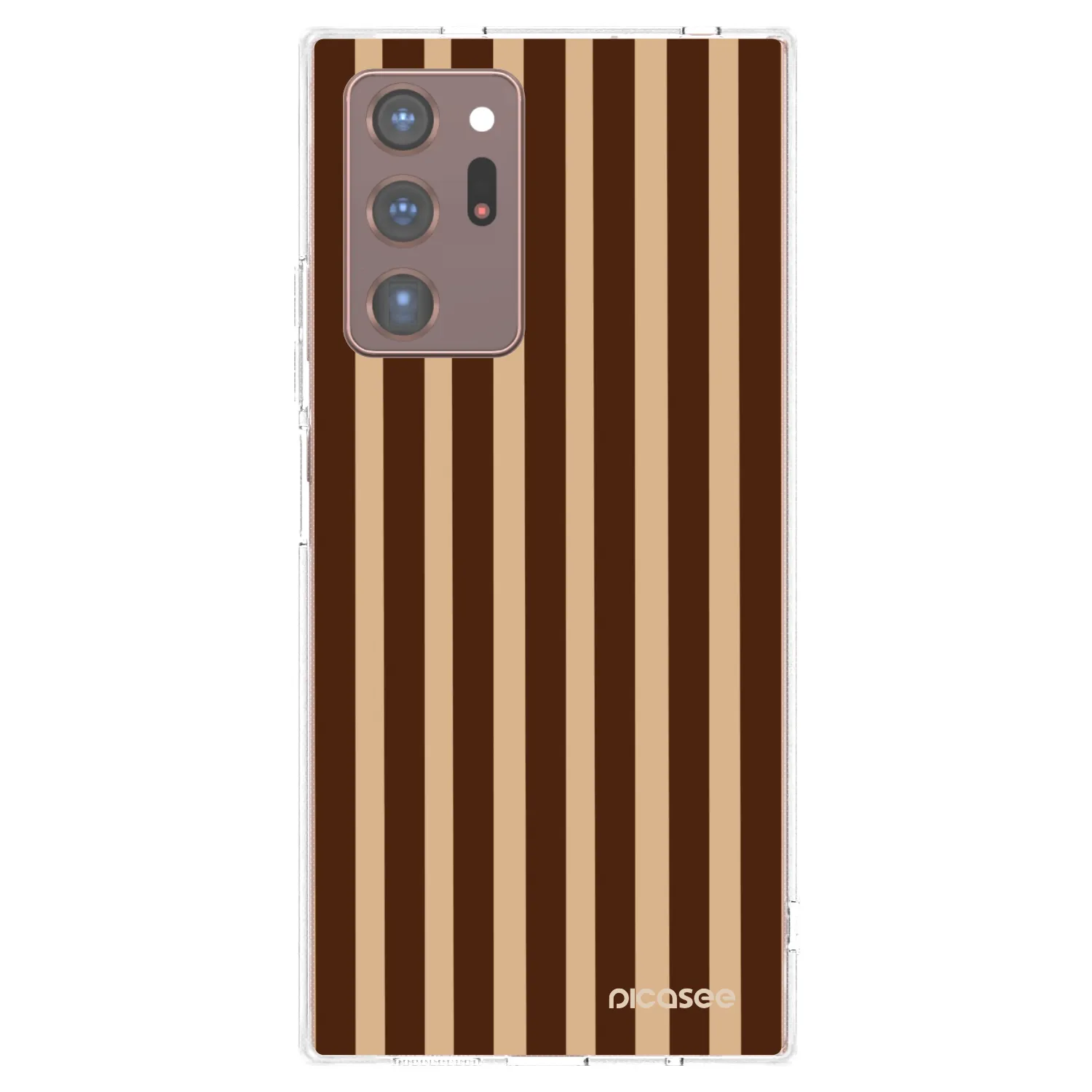 Picasee átlátszó szilikon tok az alábbi mobiltelefonokra Samsung Galaxy Note 20 Ultra - Brown lines
