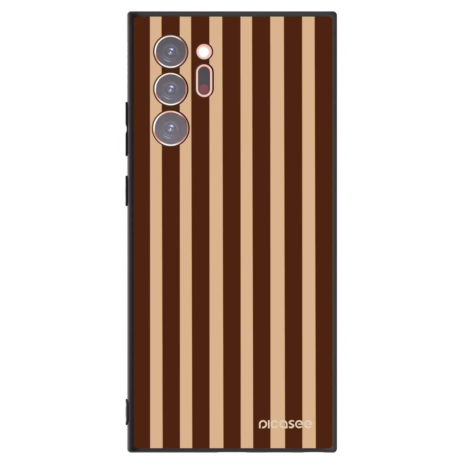 Picasee fekete szilikon tok az alábbi mobiltelefonokra Samsung Galaxy Note 20 Ultra - Brown lines