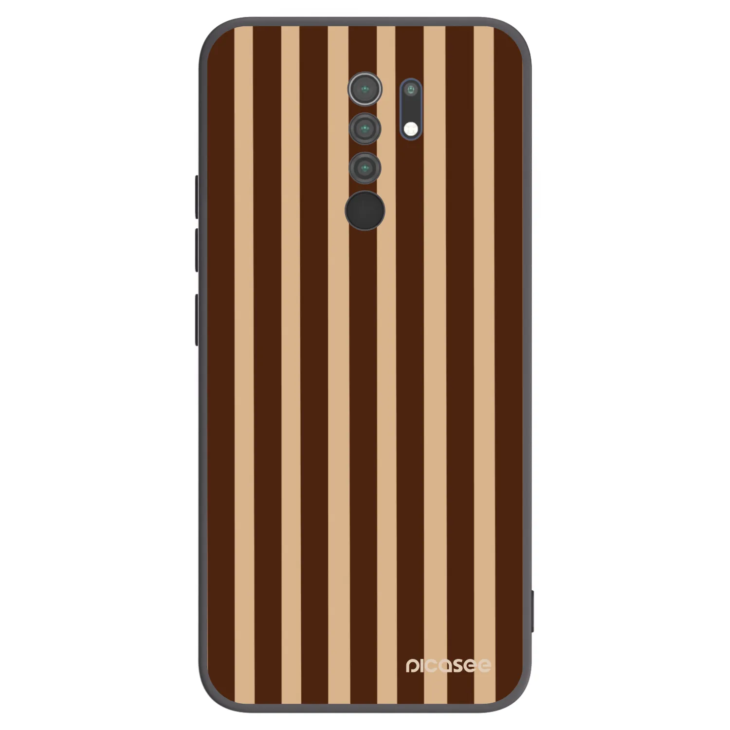 Picasee fekete szilikon tok az alábbi mobiltelefonokra Xiaomi Redmi 9 - Brown lines