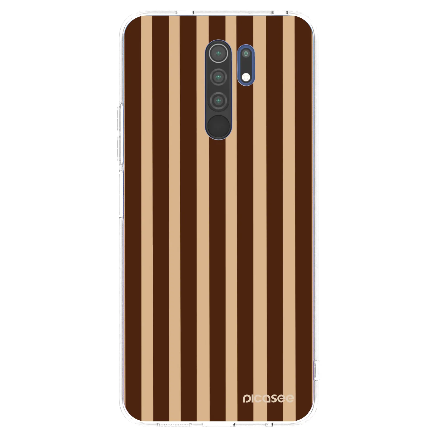 Picasee átlátszó szilikon tok az alábbi mobiltelefonokra Xiaomi Redmi 9 - Brown lines