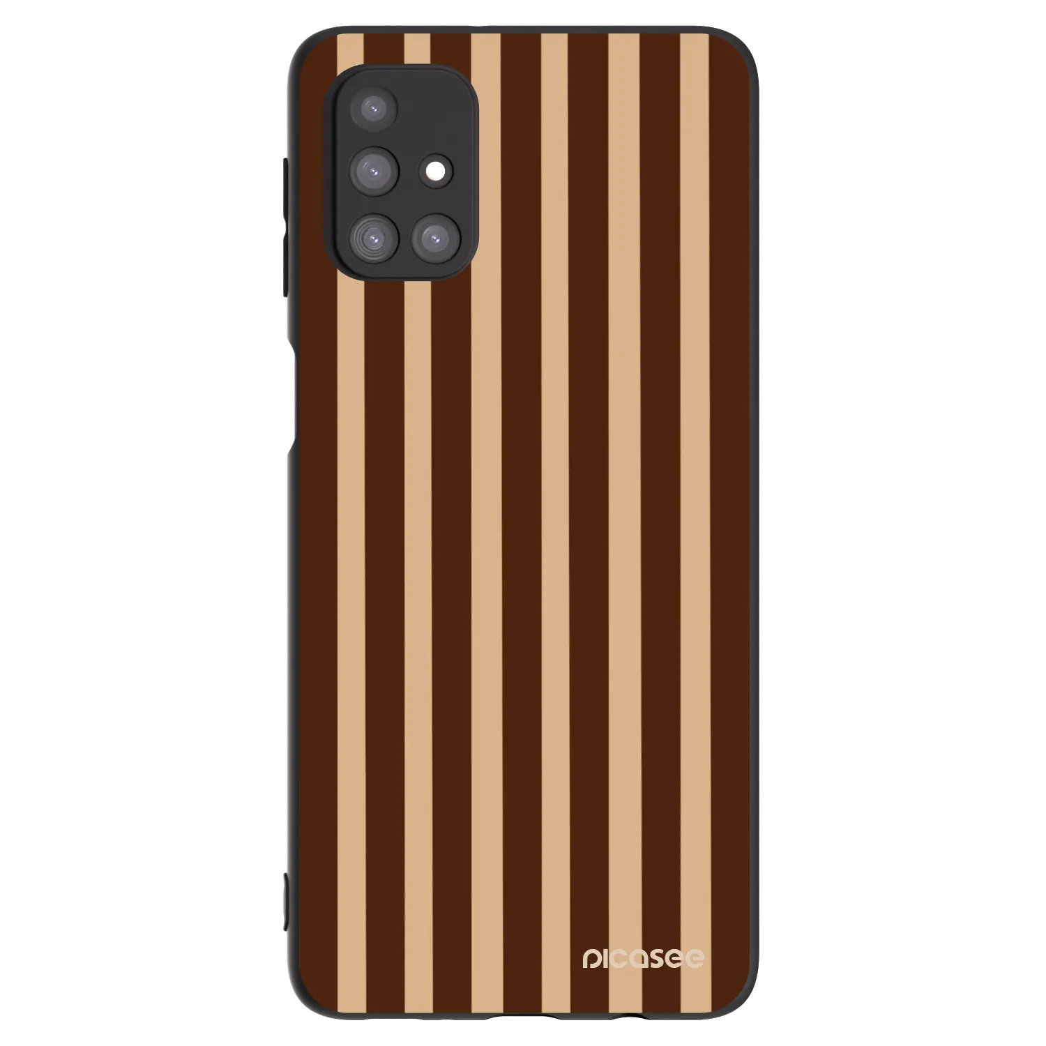 Picasee fekete szilikon tok az alábbi mobiltelefonokra Samsung Galaxy M31s - Brown lines
