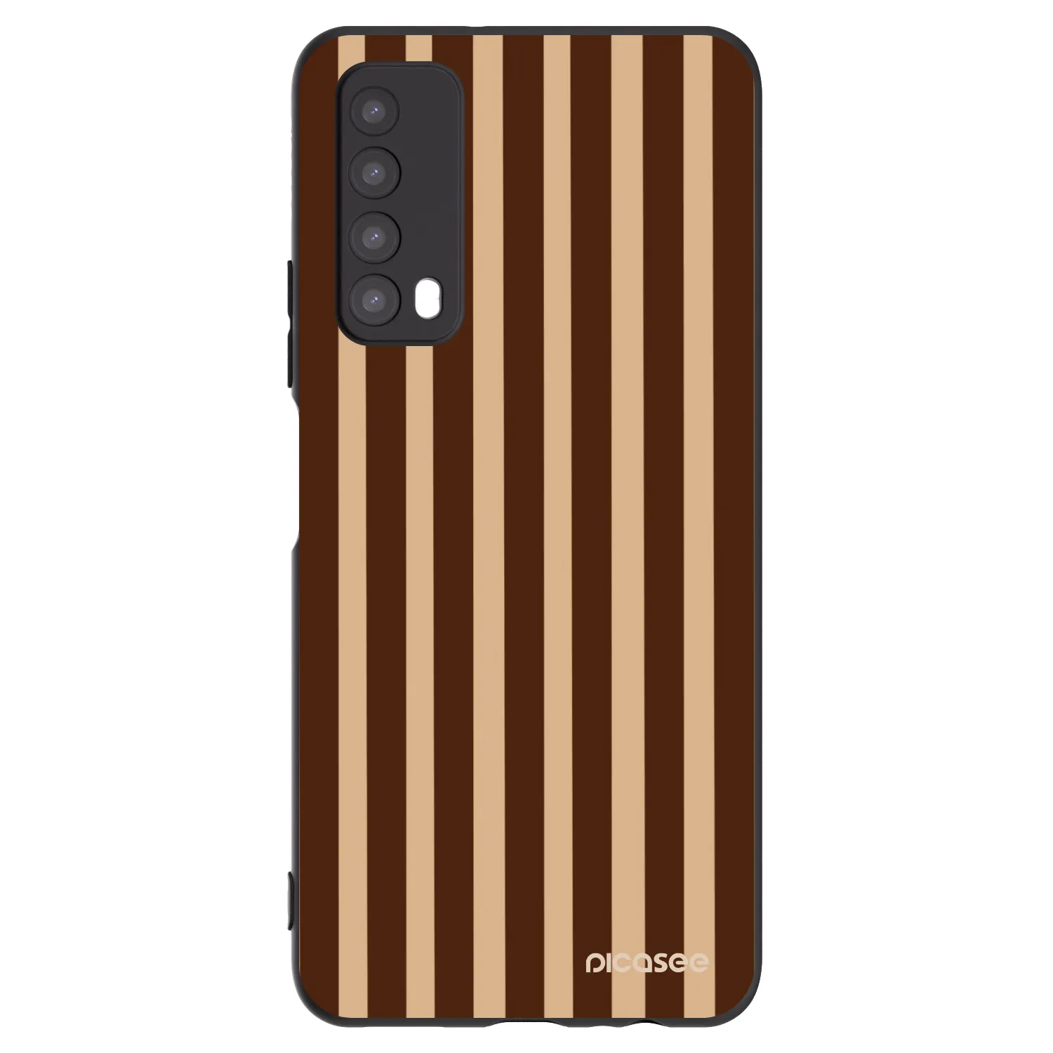 Picasee fekete szilikon tok az alábbi mobiltelefonokra Huawei P Smart 2021 - Brown lines
