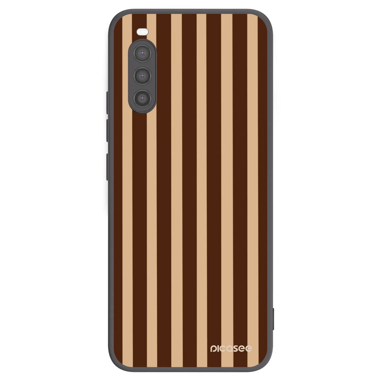 Picasee fekete szilikon tok az alábbi mobiltelefonokra Sony Xperia 10 II - Brown lines