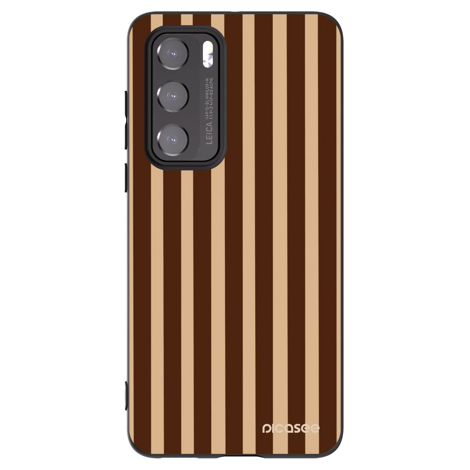 Picasee fekete szilikon tok az alábbi mobiltelefonokra Huawei P40 - Brown lines